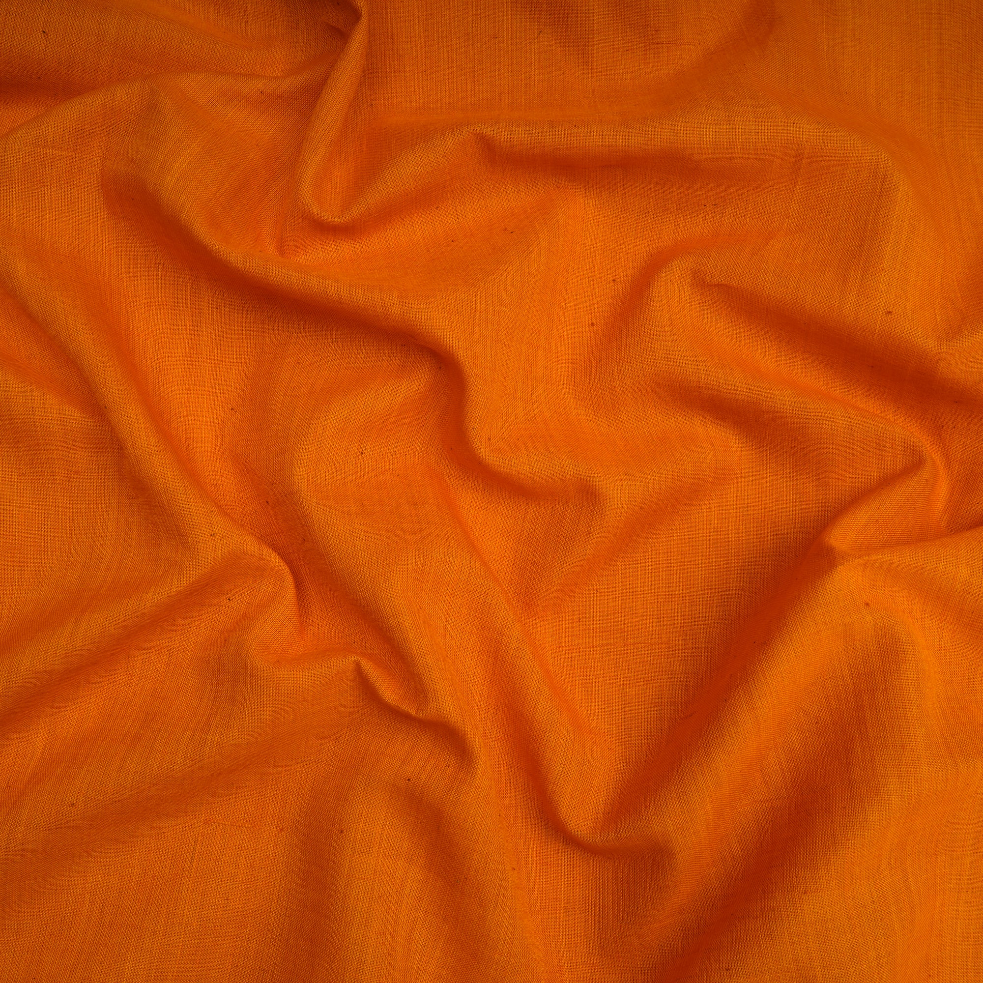 Dark Cheddar Palin Dyed Cotton Fabric With Border