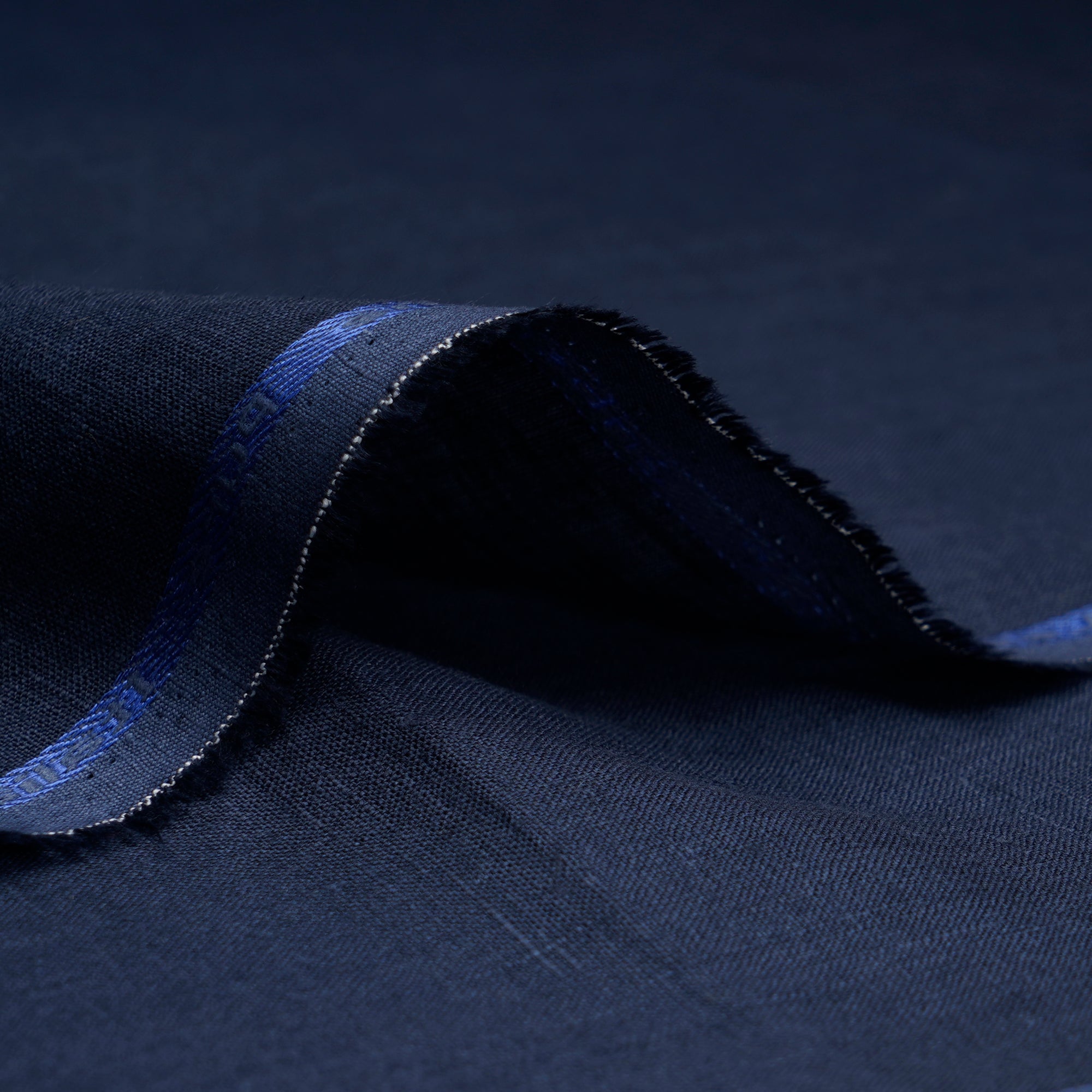 Navy Blue Premium 60's Lee Plain Linen Fabric