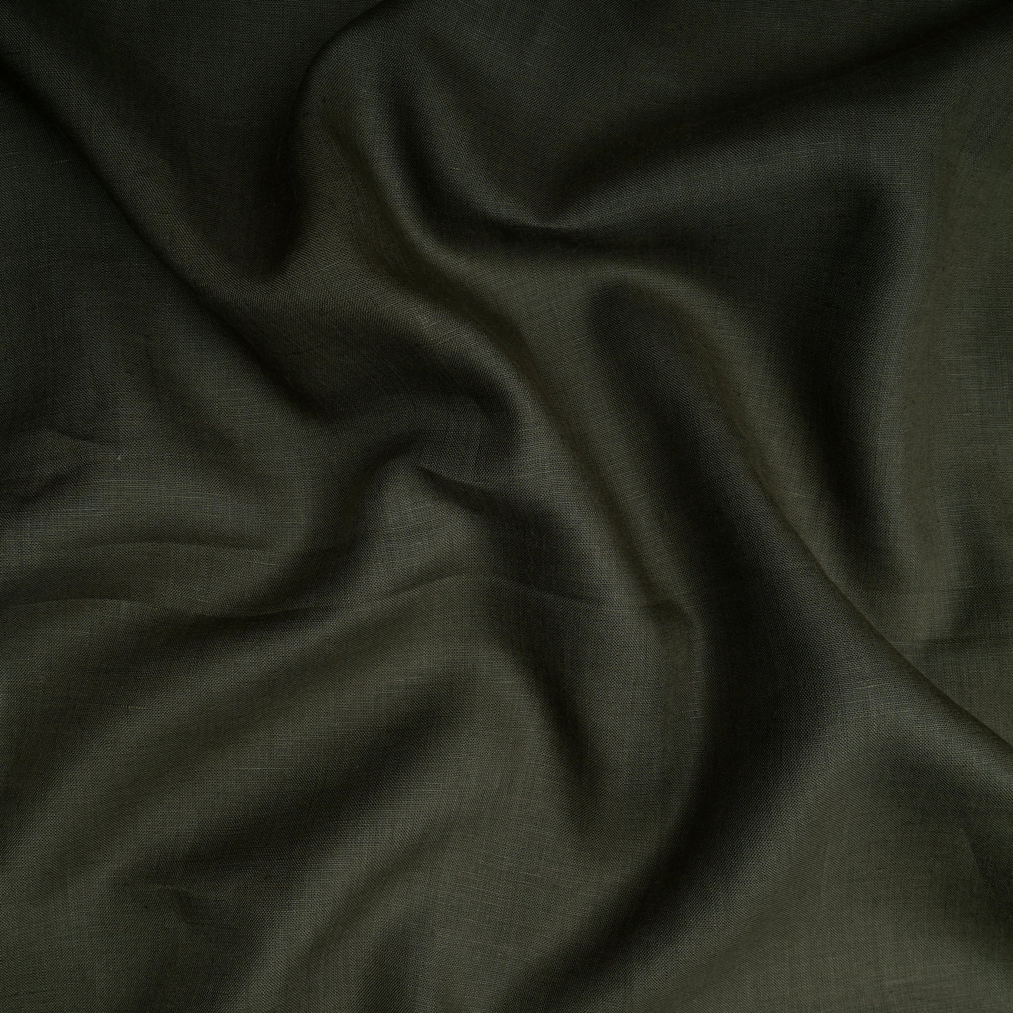 Olive Green Premium 60's Lee Plain Linen Fabric