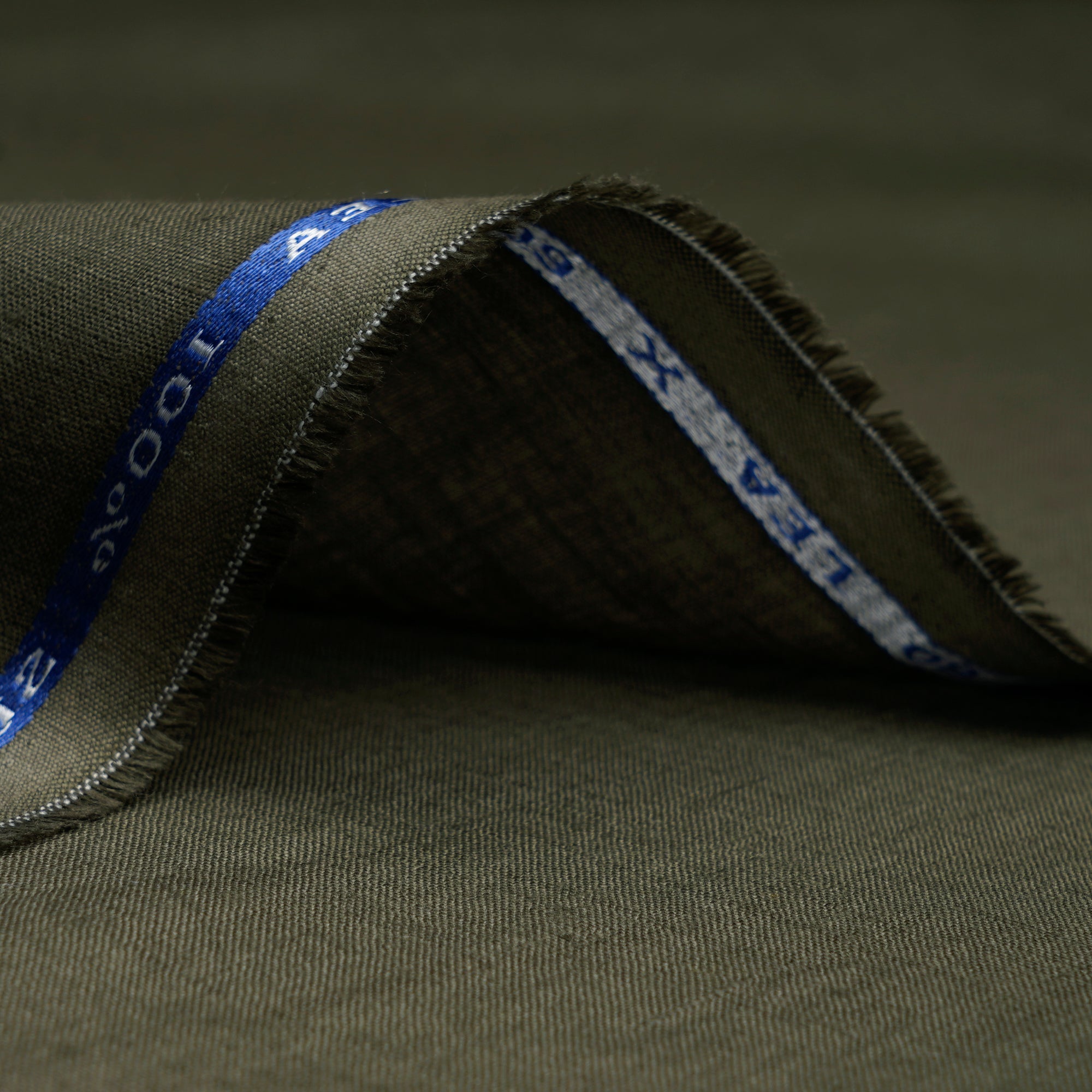 Olive Green Premium 60's Lee Plain Linen Fabric