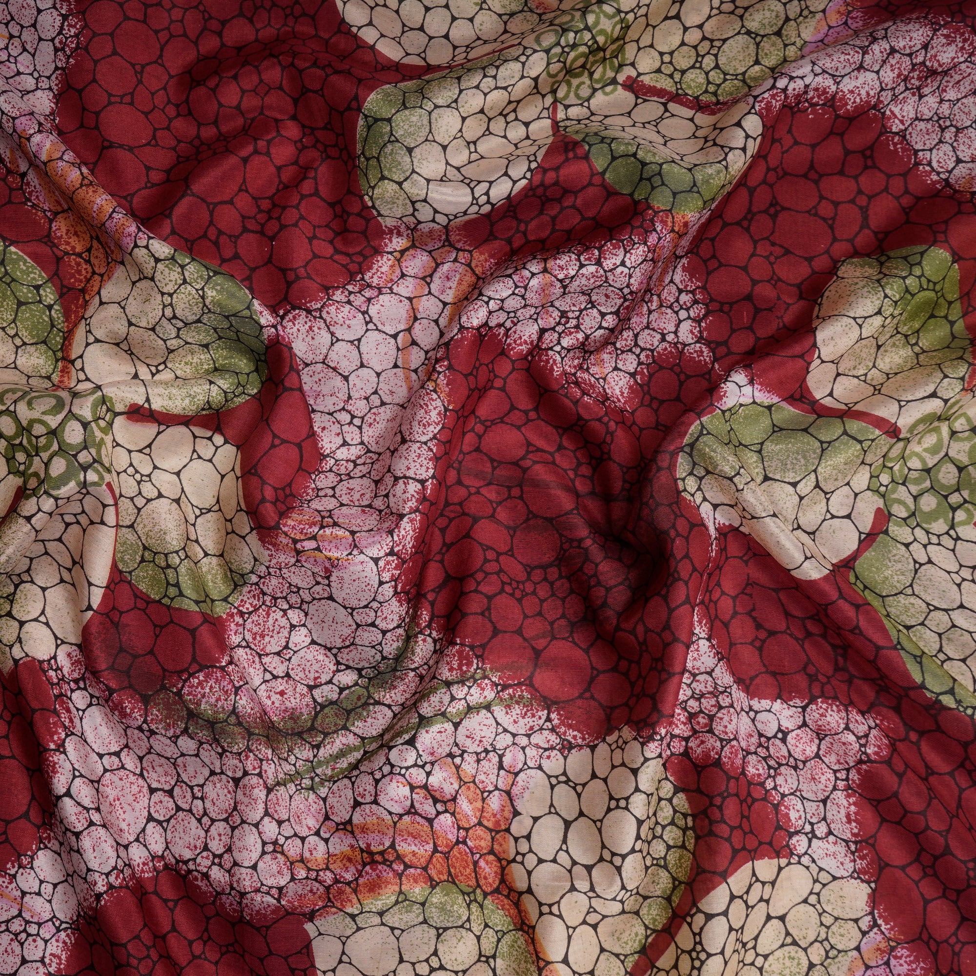 Multi Color Printed Cotton Silk Fabric