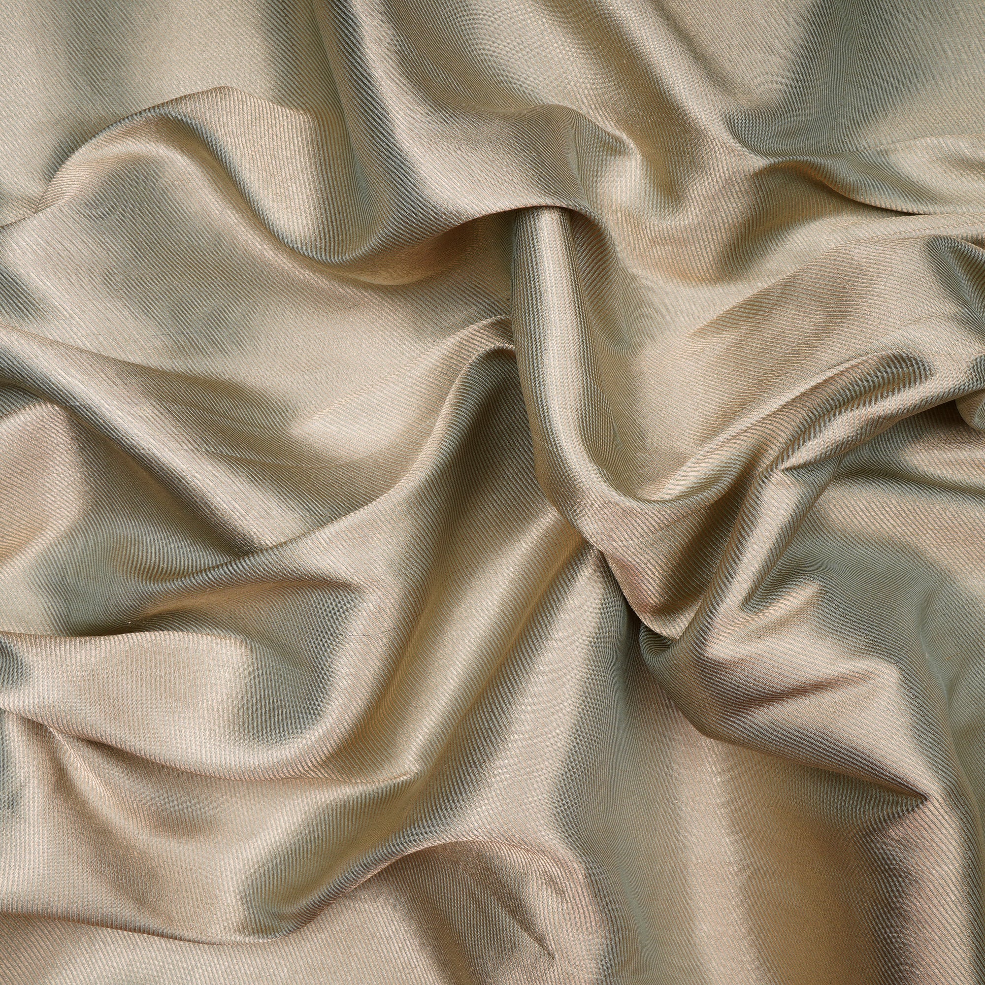 Silt Green Handwoven Premium Banarasi Meenakari Brocade Silk Fabric