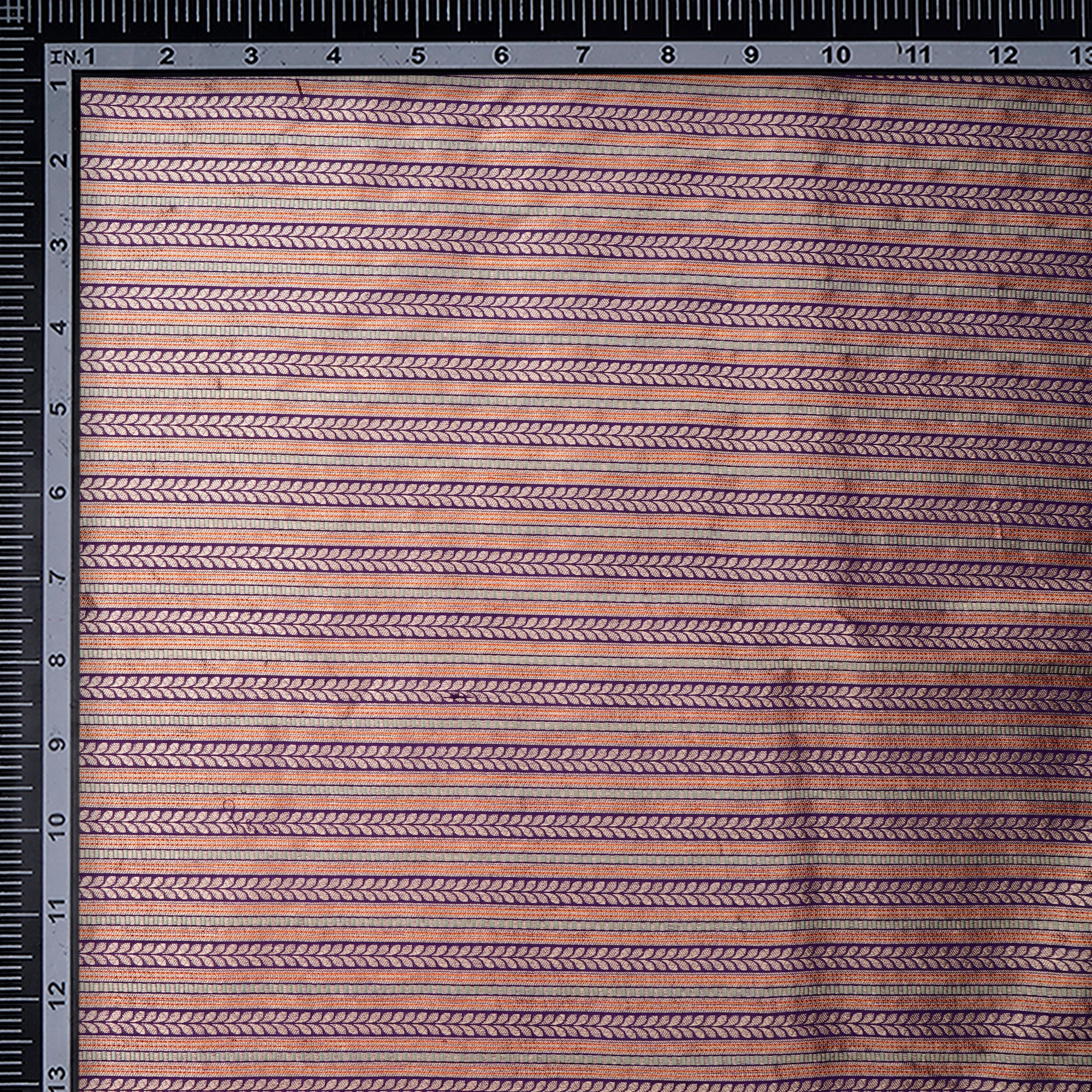 Dark Purple Handwoven Premium Banarasi Meenakari Brocade Silk Fabric