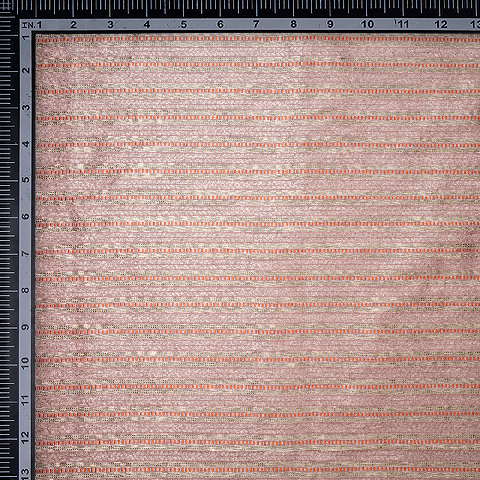 Blush Pink Handwoven Premium Banarasi Meenakari Brocade Silk Fabric