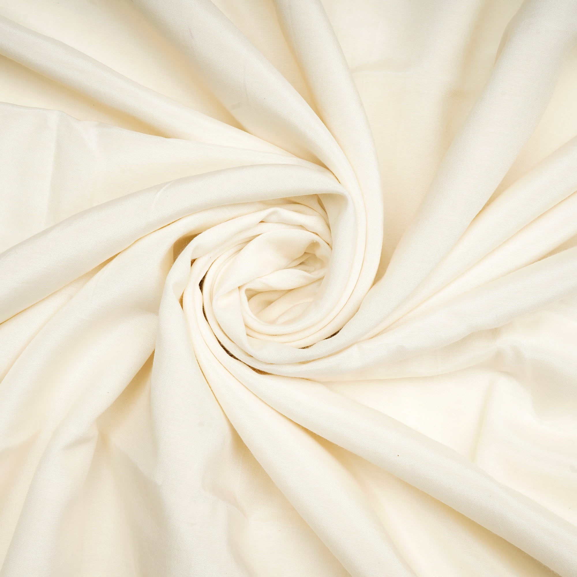 White Color Satin Cotton Silk Fabric