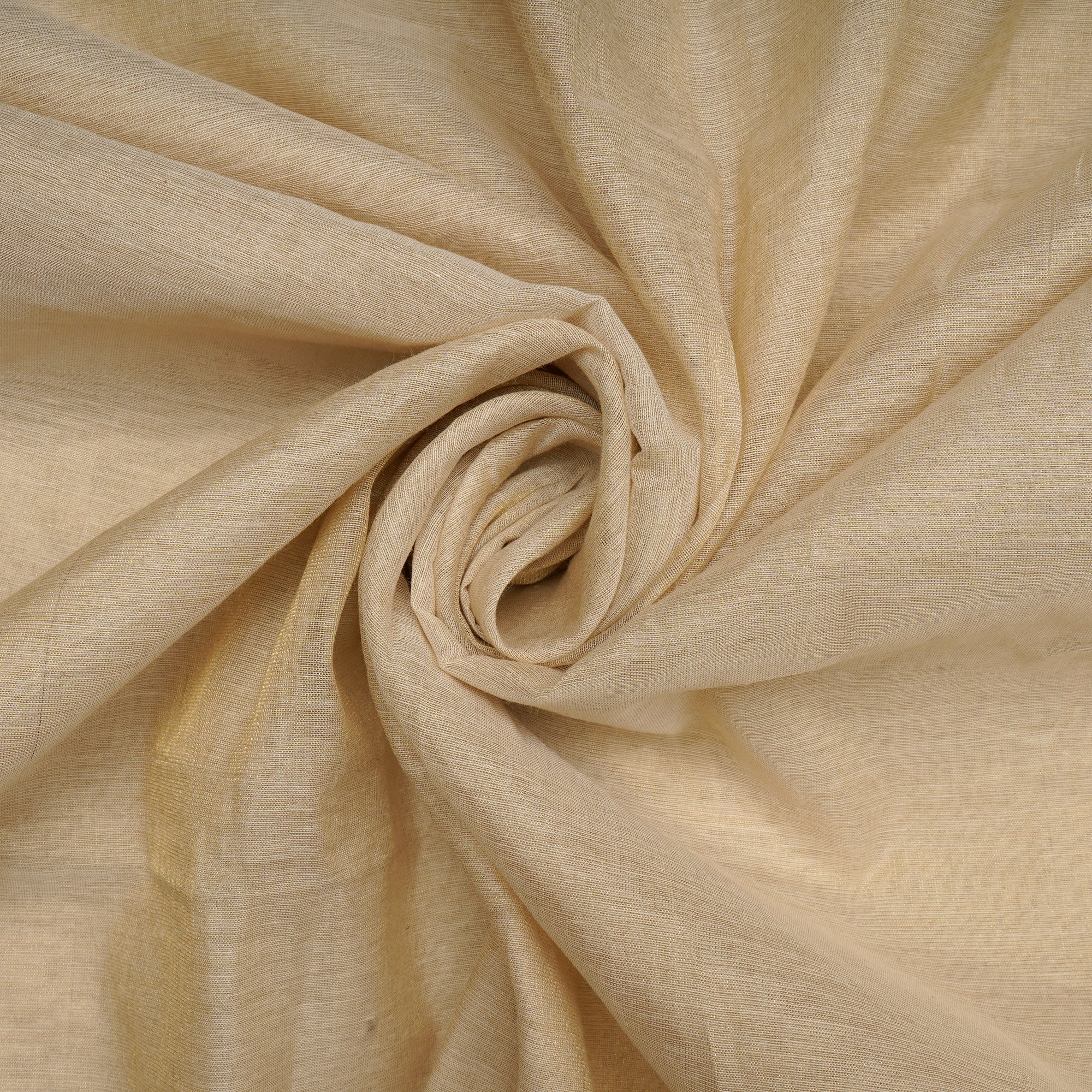 Gold Plain Dyeable Handwoven Tissue Chanderi Fabric