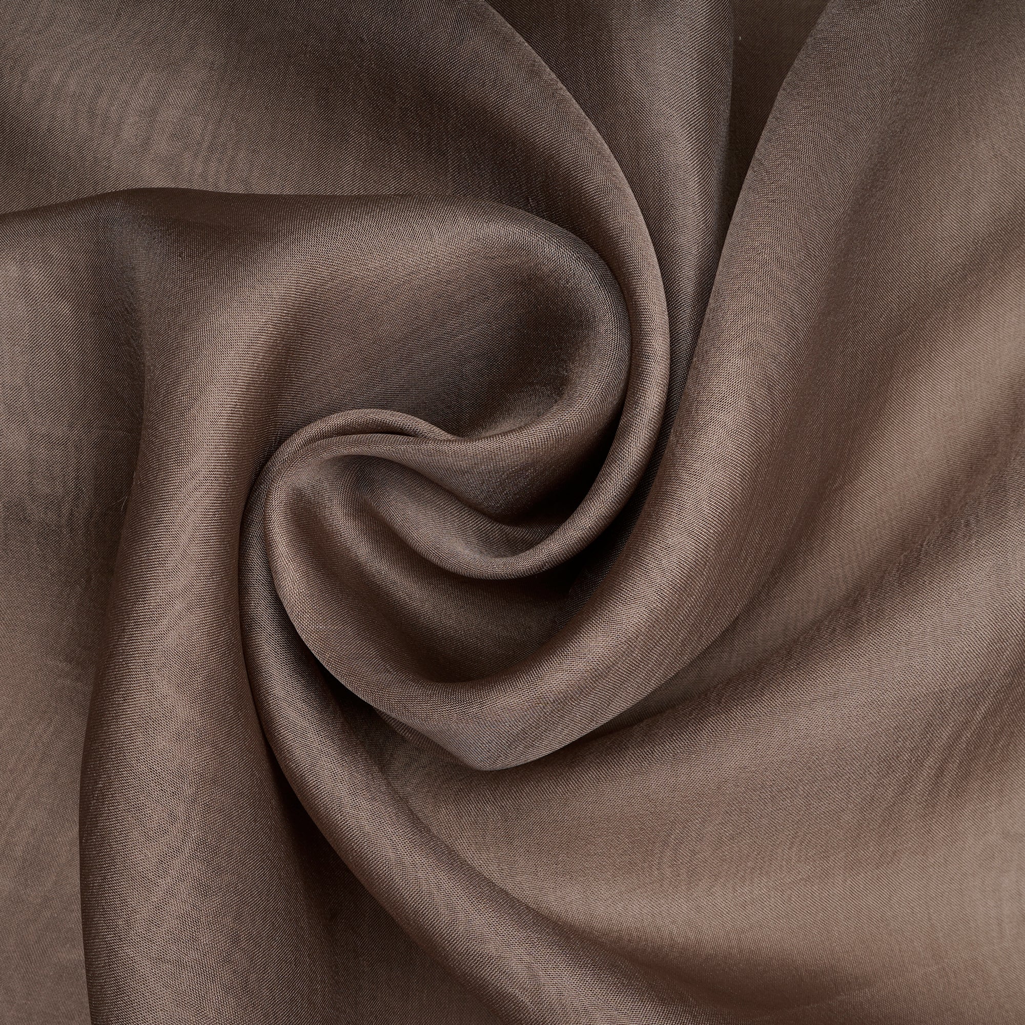 Brown Color Pure Organza SIlk Fabric