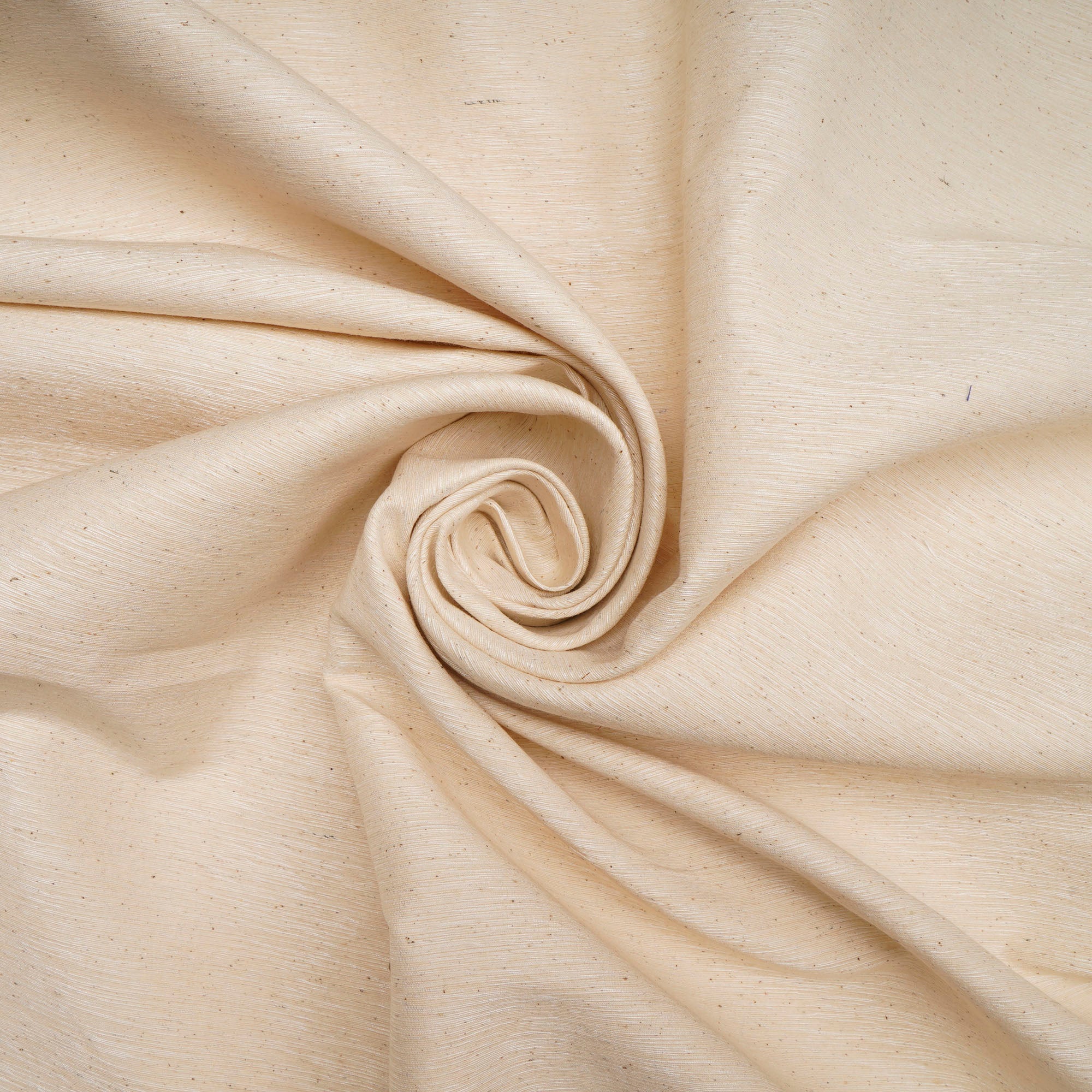 Off-White Handwoven Satin Brocade Fabric