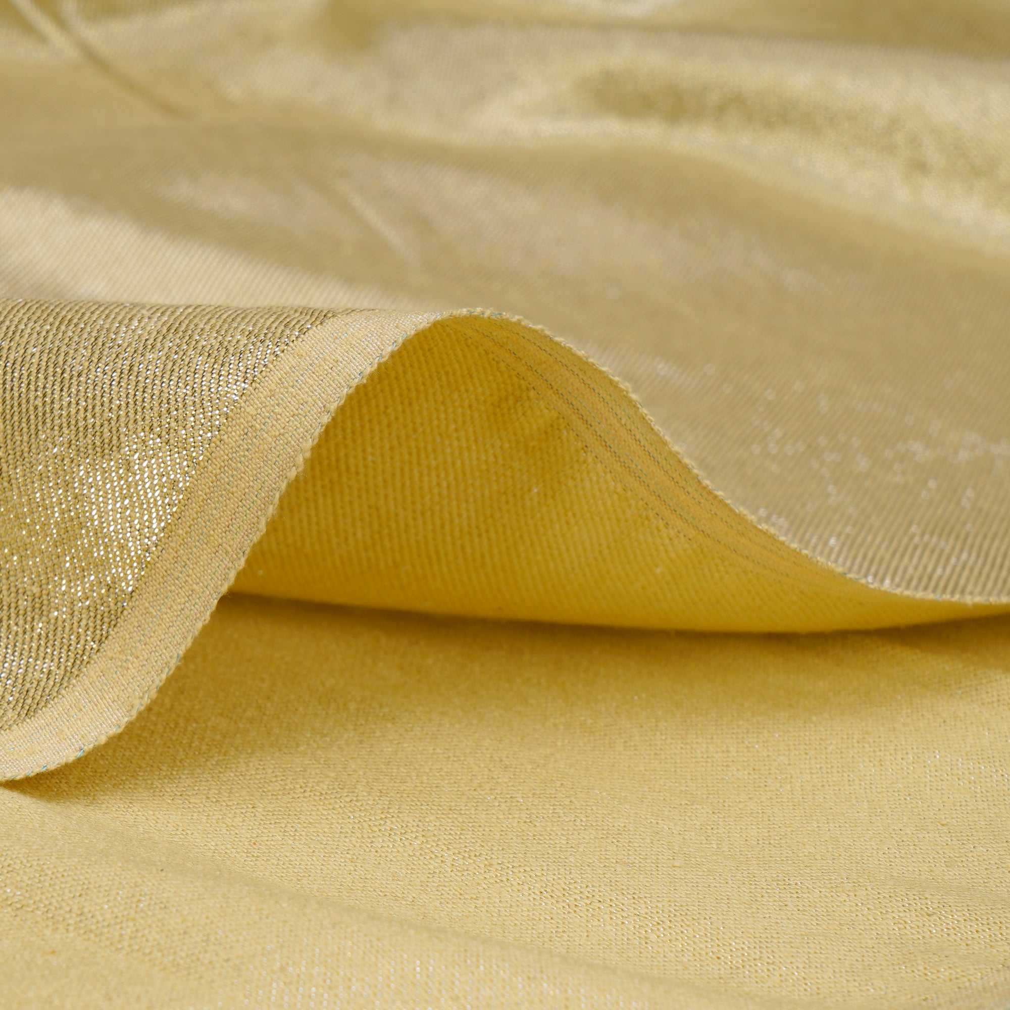 Autumn Golden Color Metallic Silk Fabric
