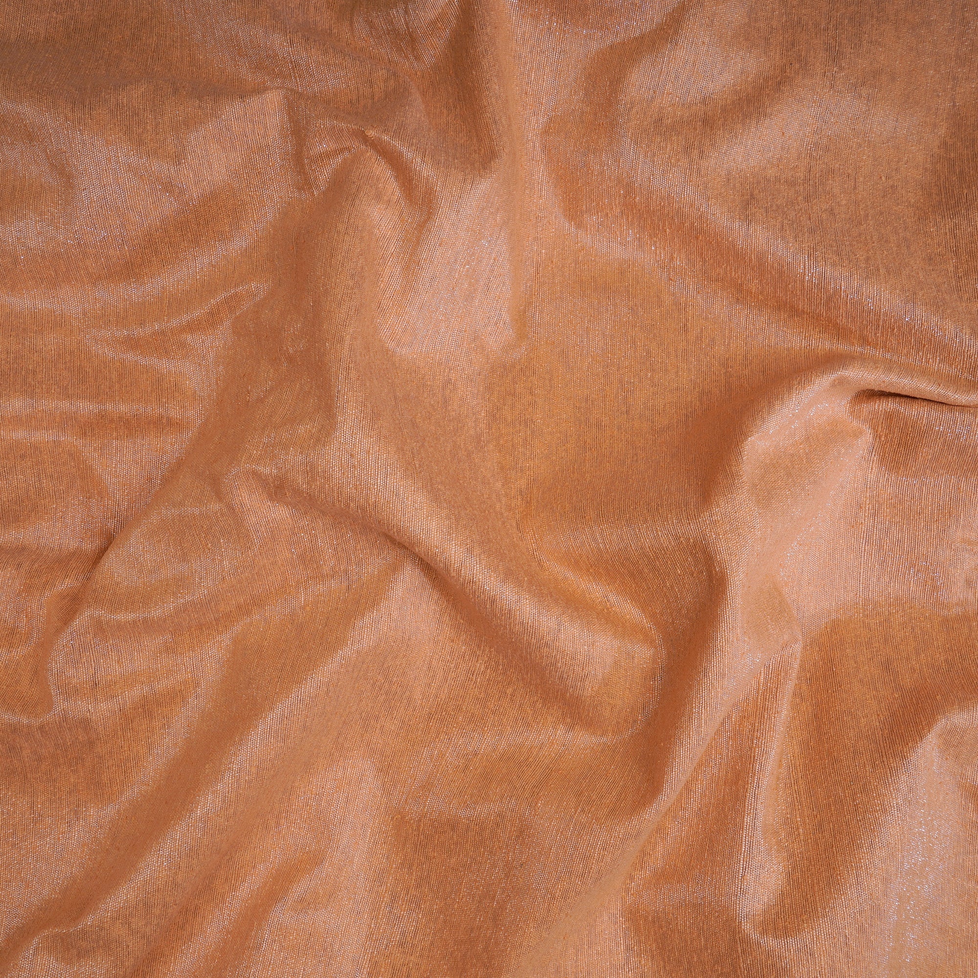 Apricot Color Metallic Silk Fabric