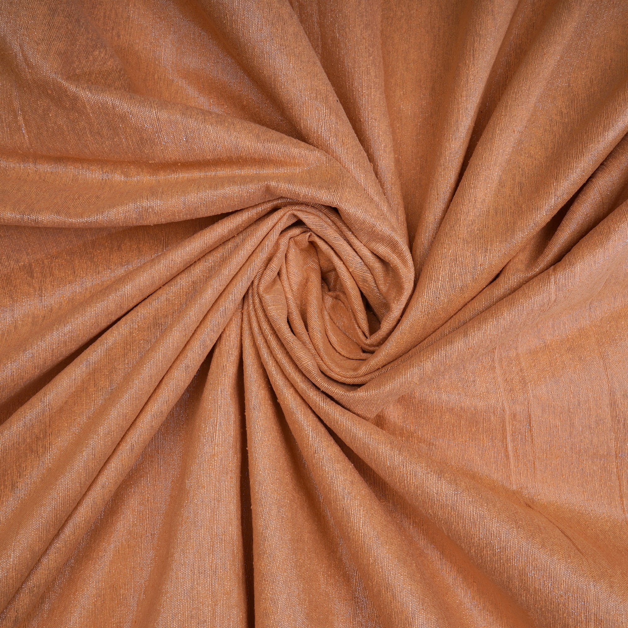 Apricot Color Metallic Silk Fabric