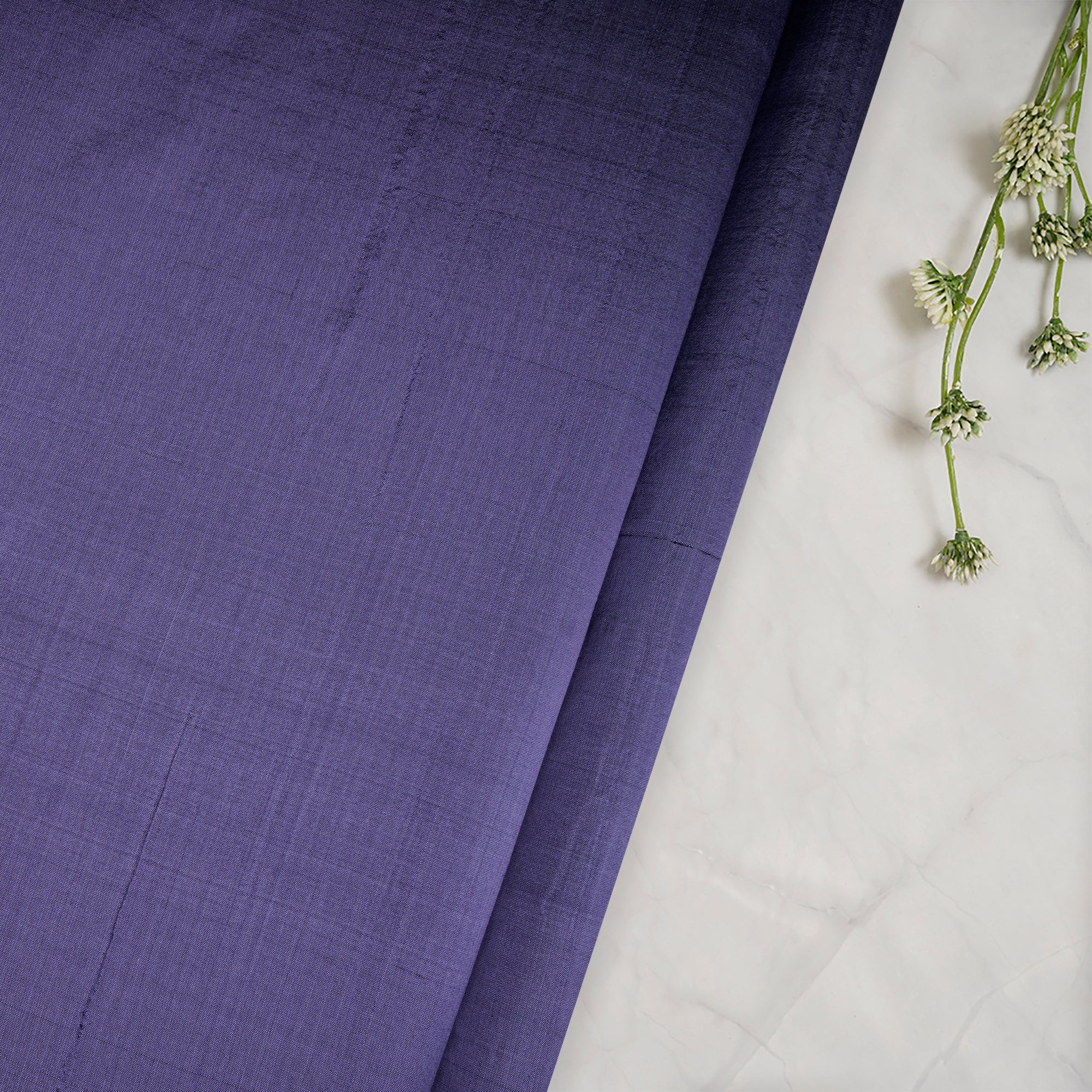 Purple Color Kora Dupion Silk Fabric