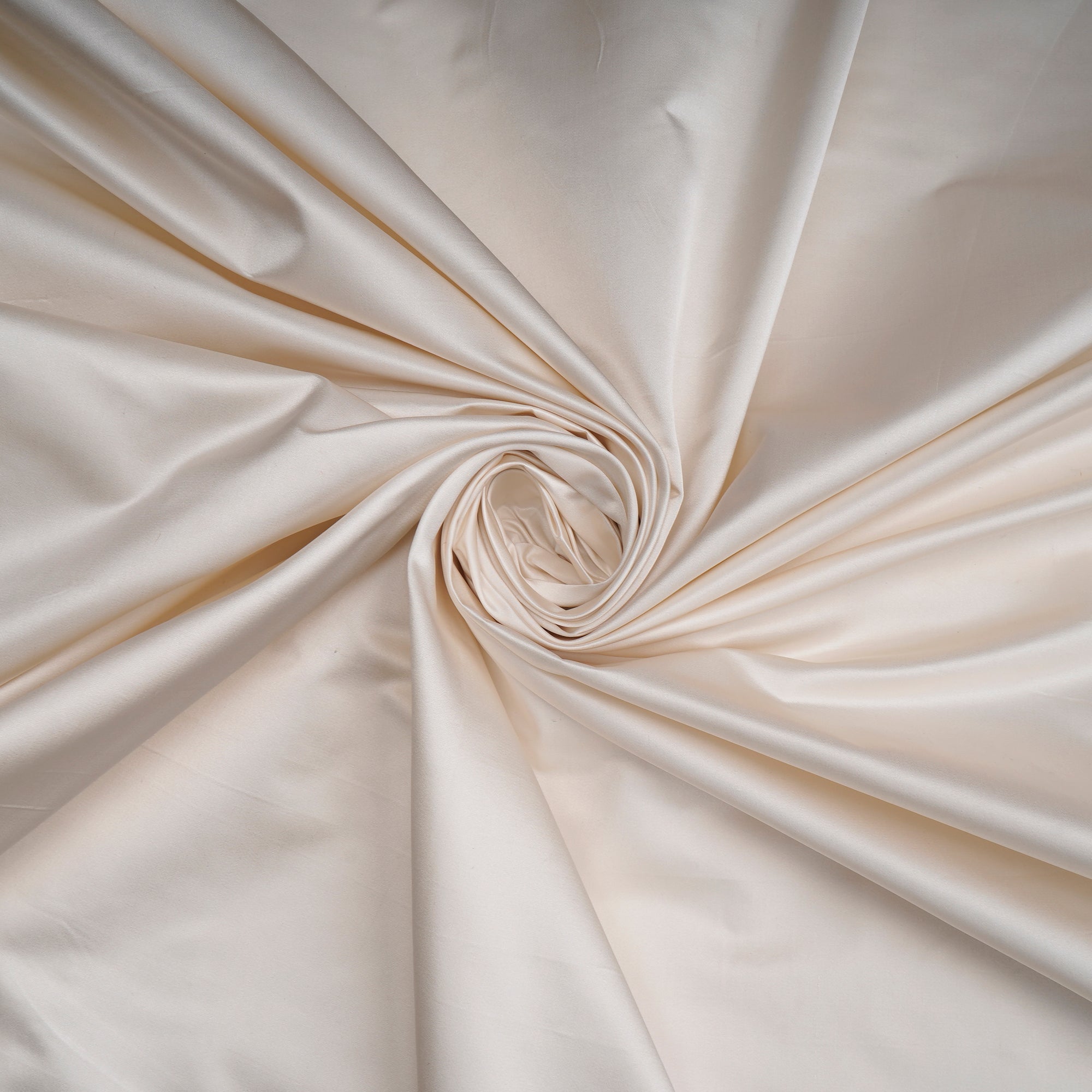 Off White Color Duchess Satin Silk Dyeable Fabric