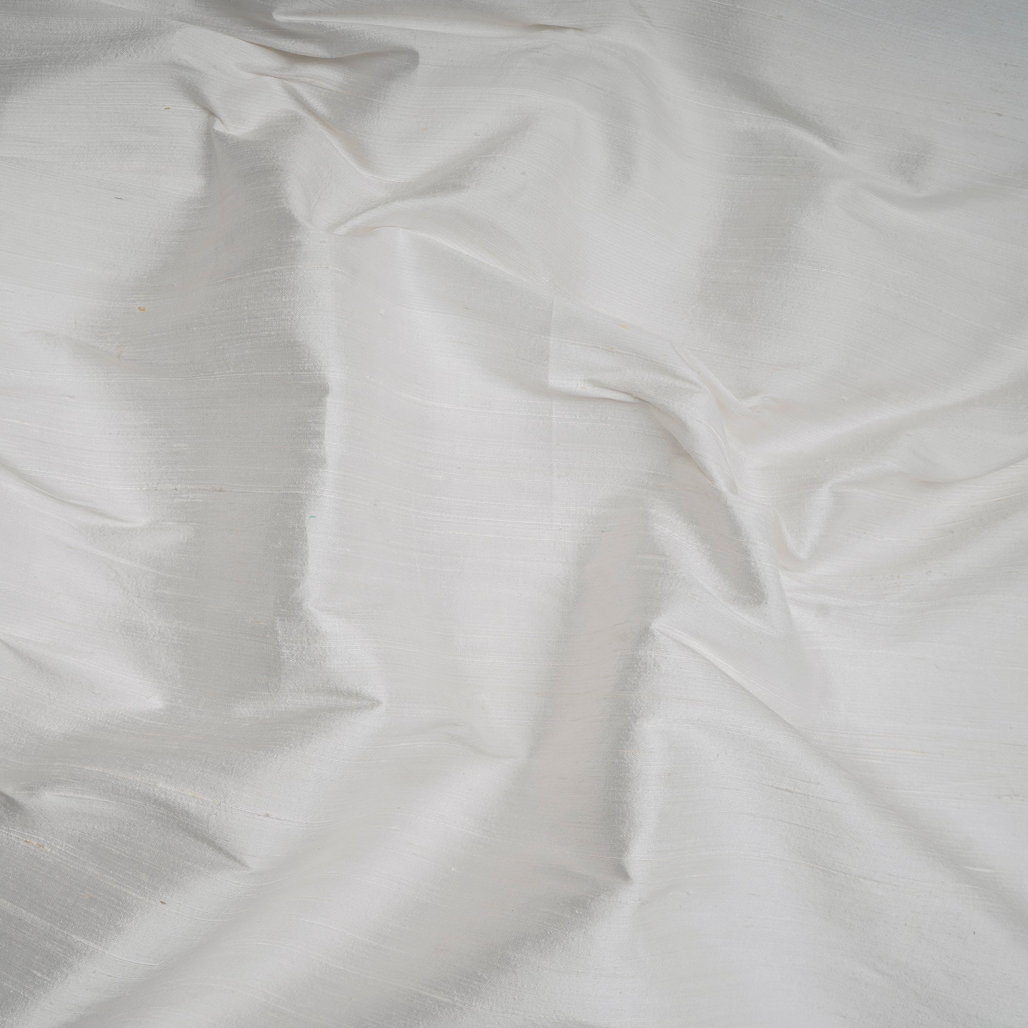 White 130 GLM Pure Indian Dupion Silk Fabric