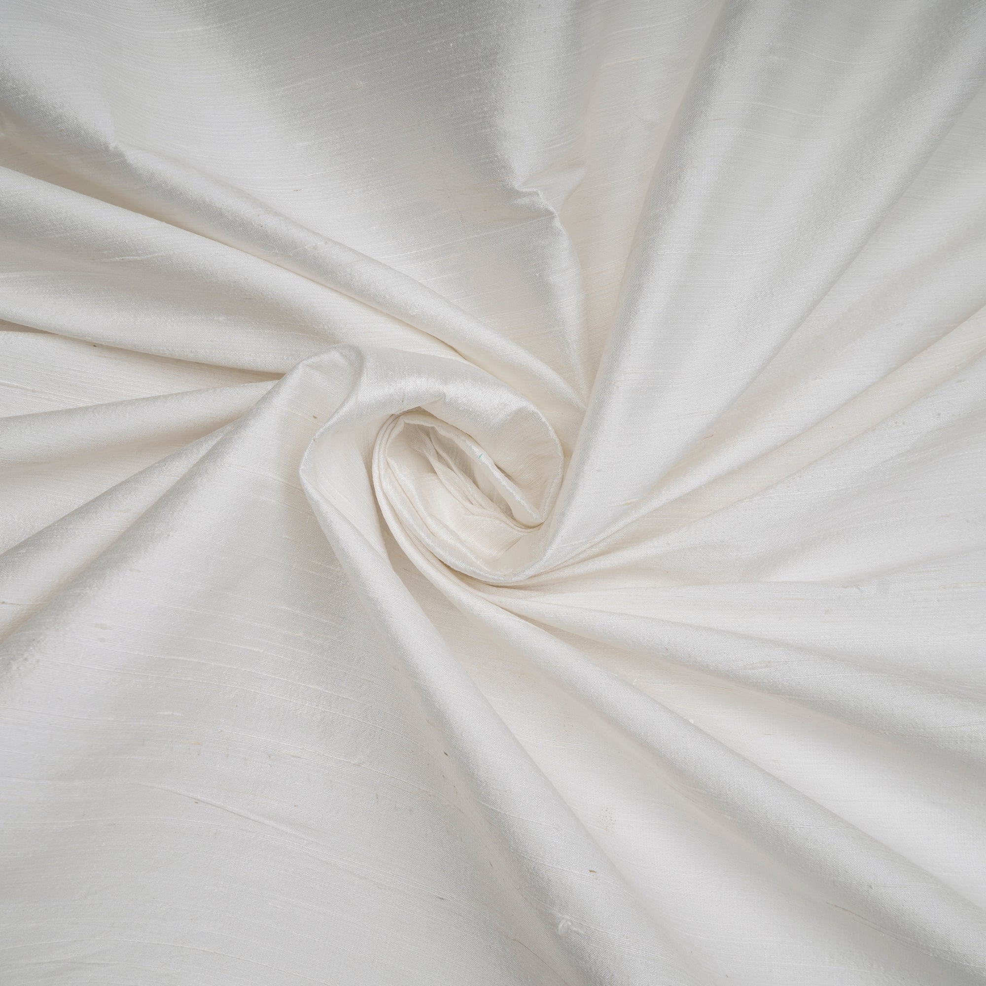 White 130 GLM Pure Indian Dupion Silk Fabric