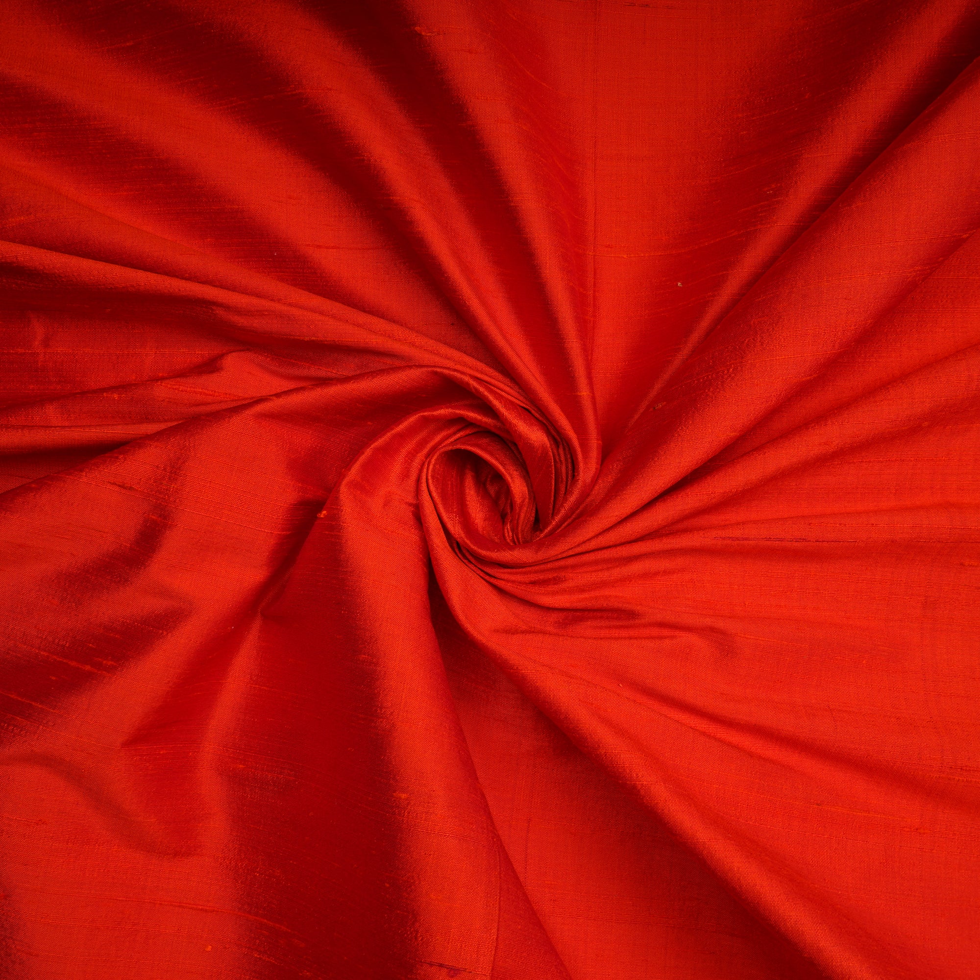 Orange Color Dupion (Raw) Silk Fabric