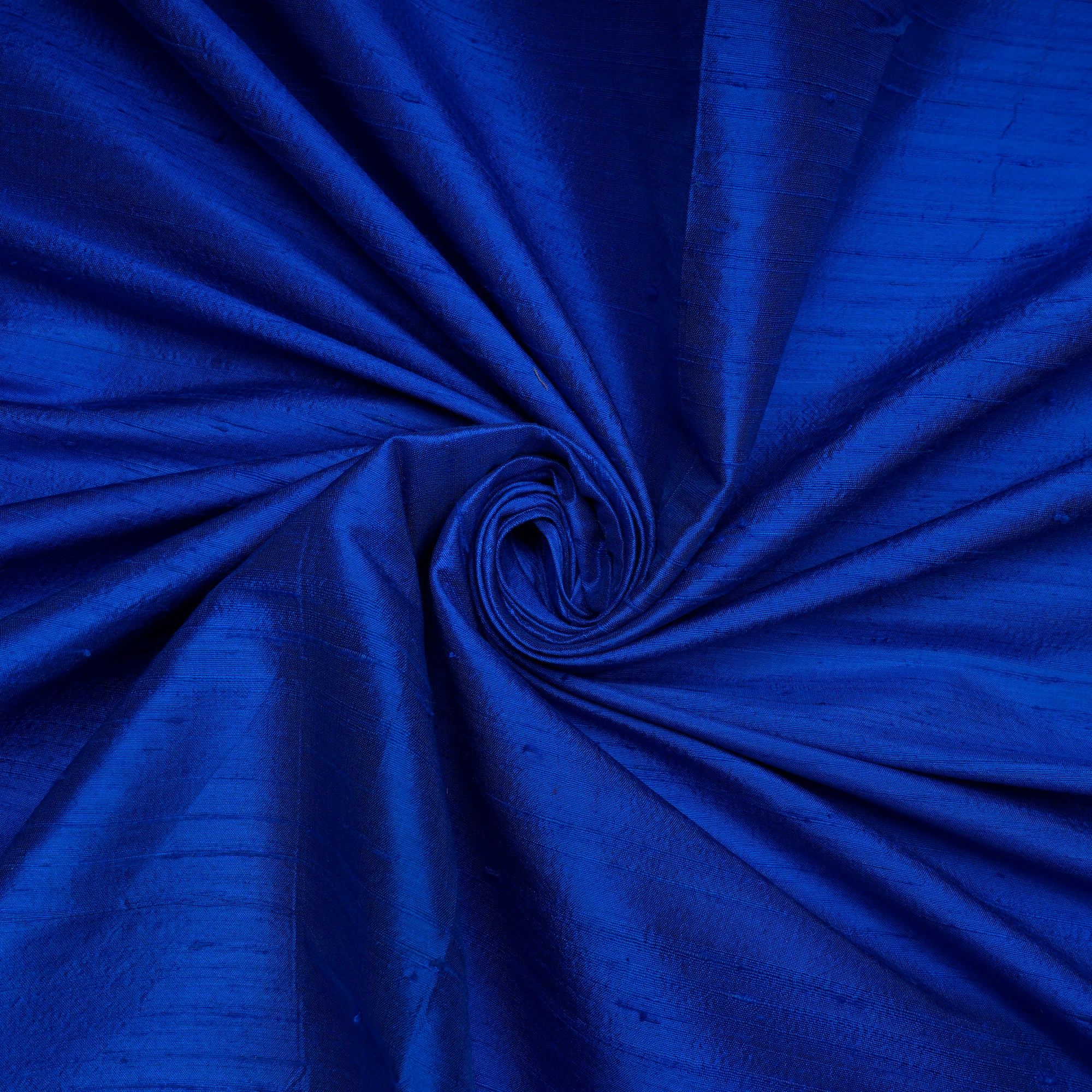 Blue Handwoven Heavy Dupion (Raw) Silk Fabric