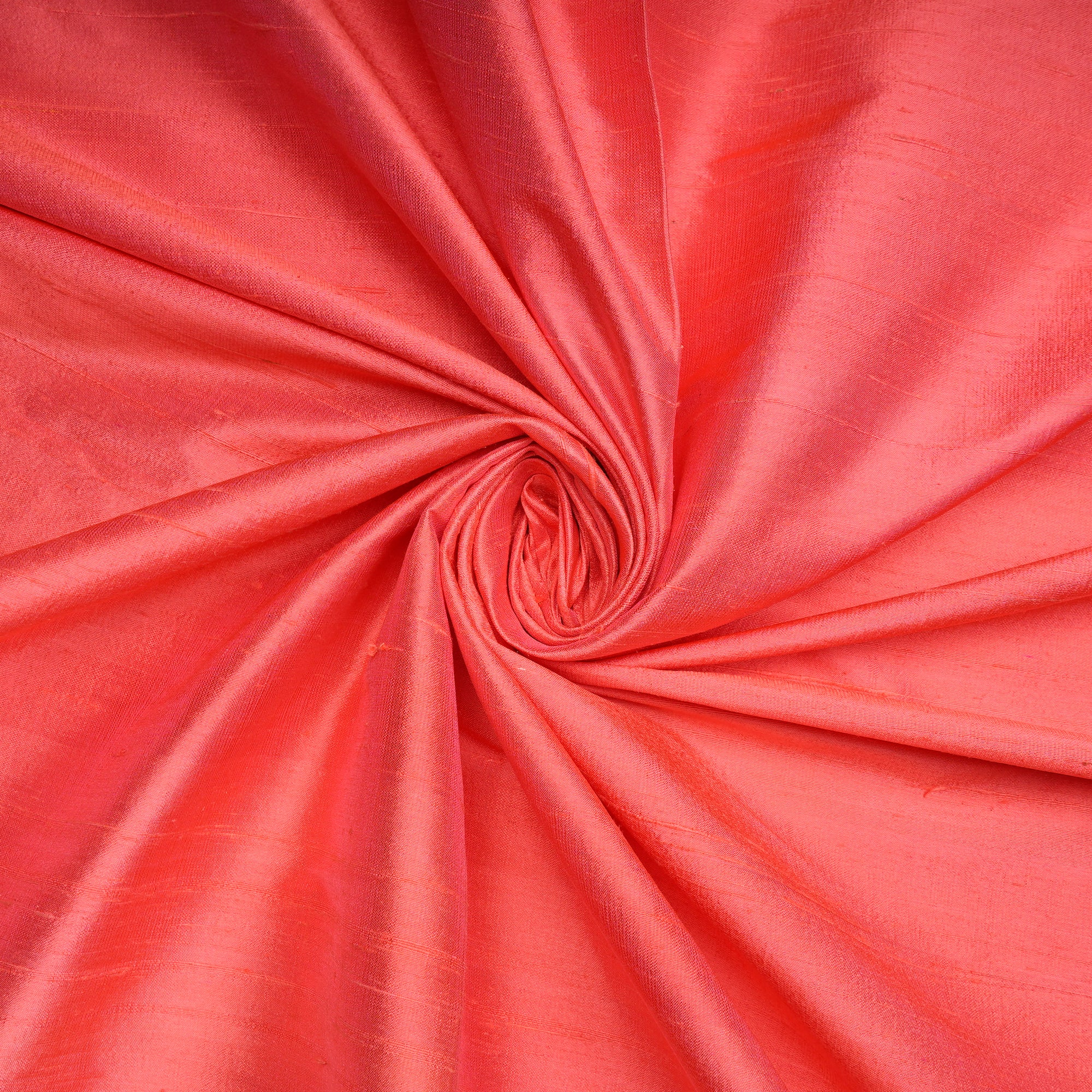 Calyso Coral Handwoven Heavy Dupion (Raw) Silk Fabric