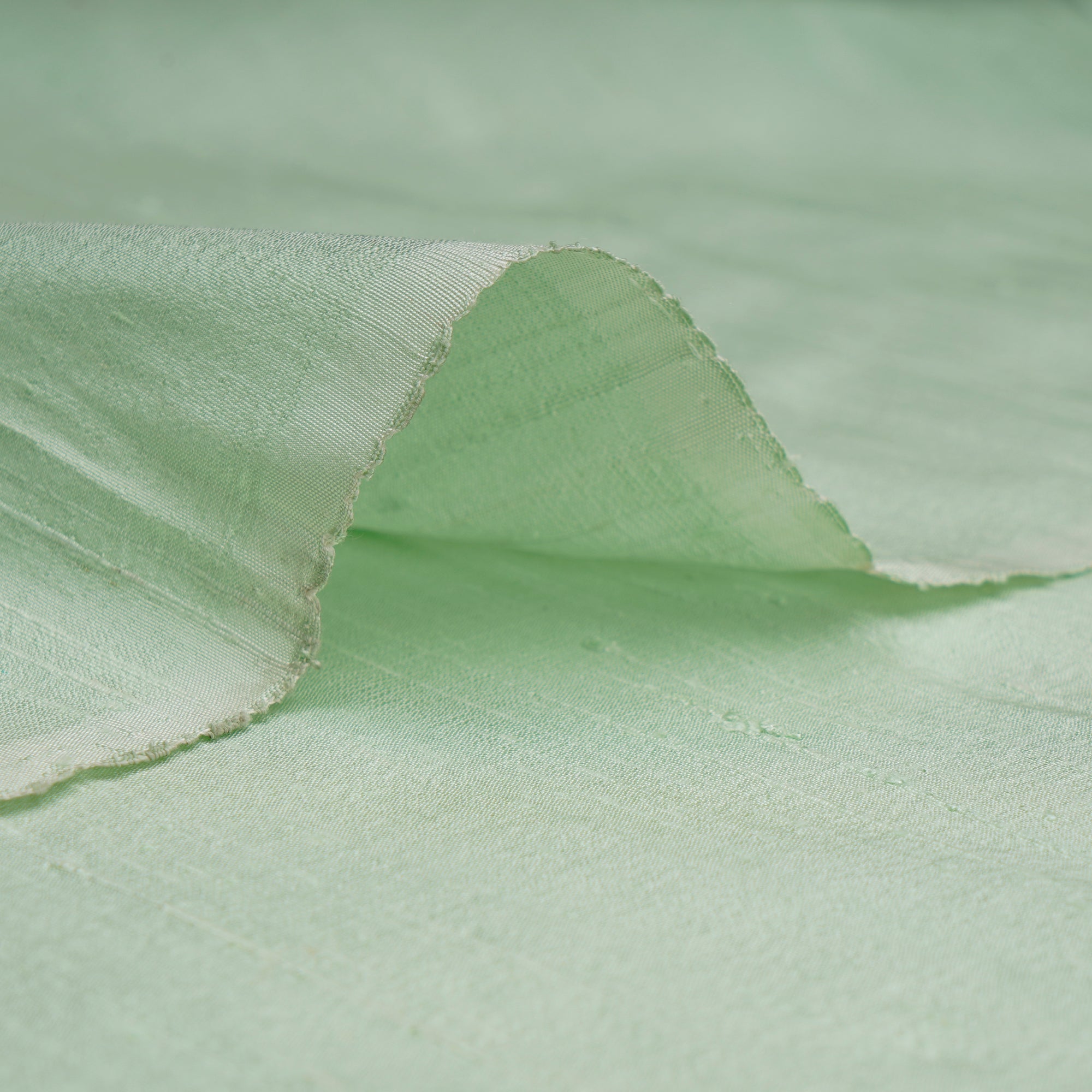 Peppermint Color Dupion (Raw) Silk Fabric