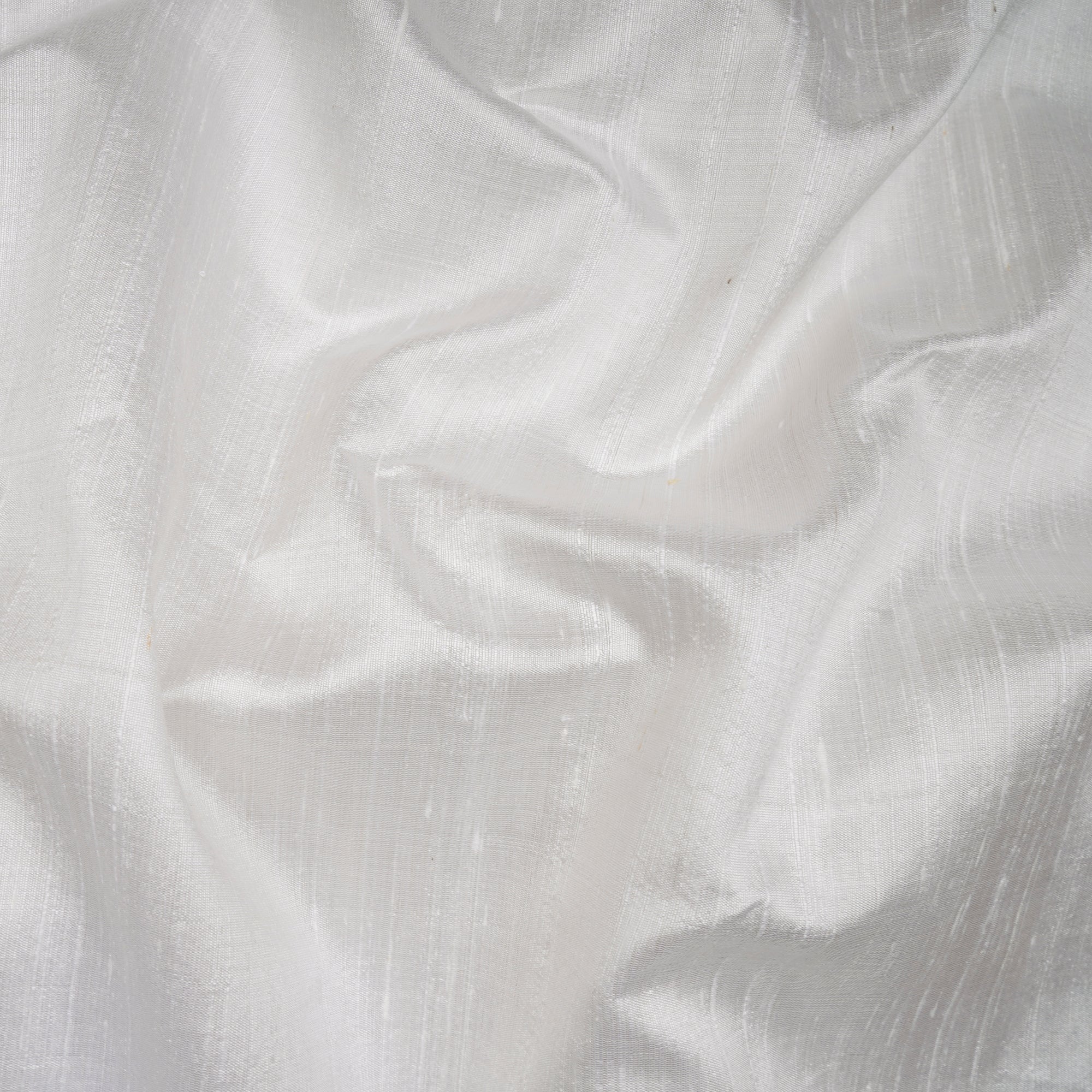 White Color 70 GLM Indian Dupion Silk (Raw Silk) Dyeable Fabric