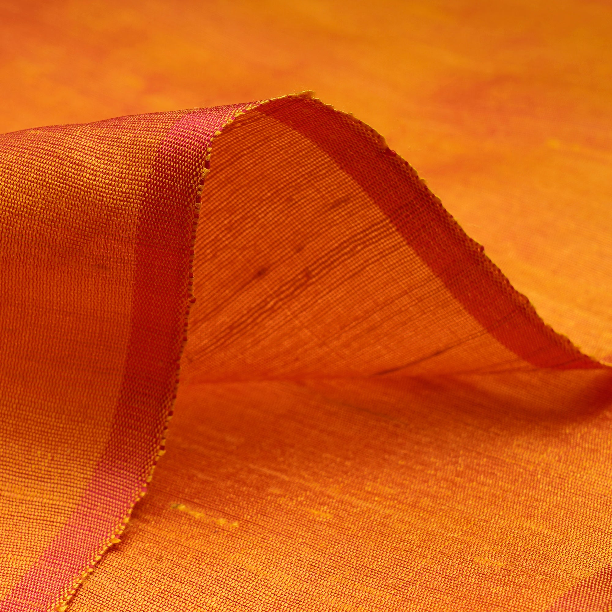 Mustard Plain Dupion Silk Fabric