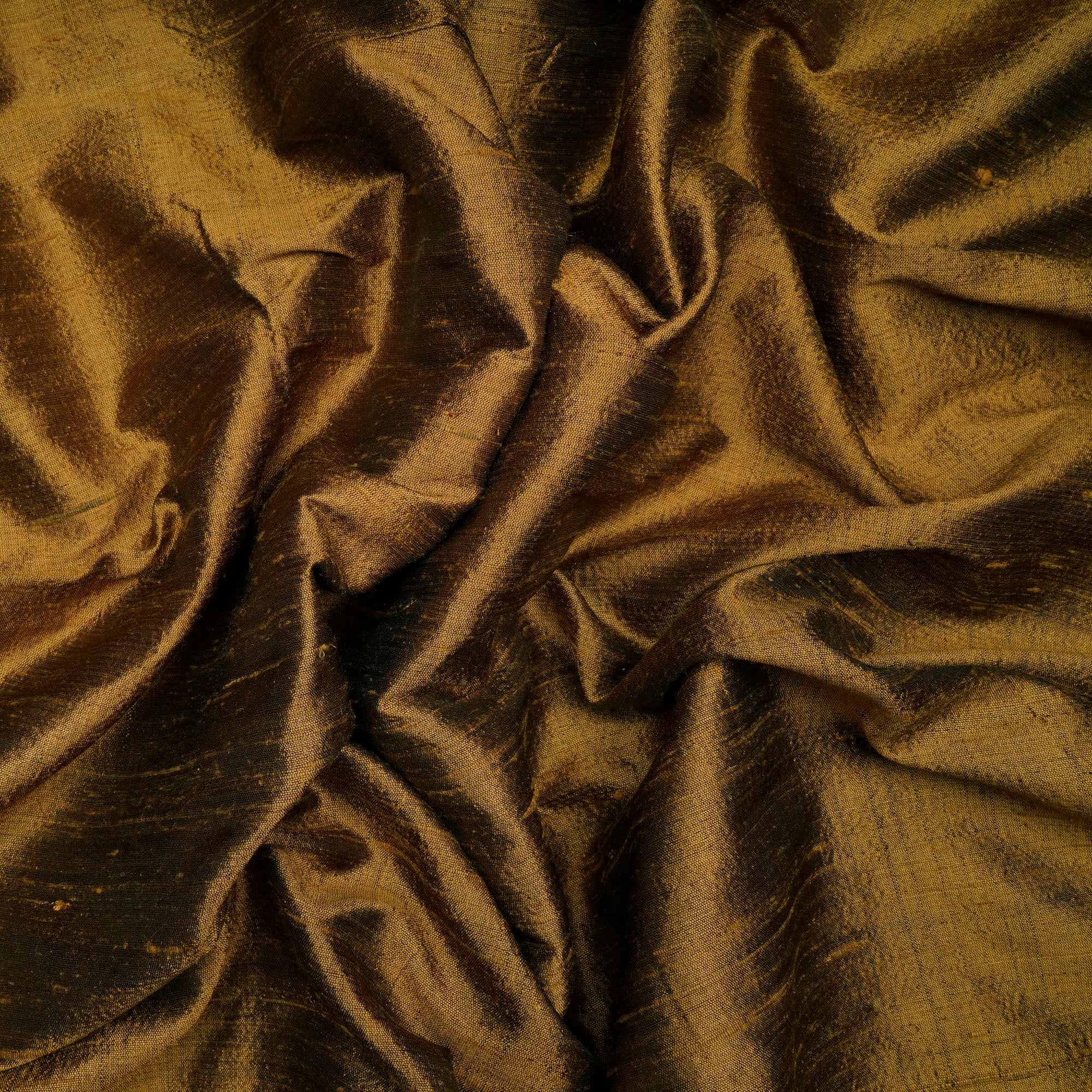 Nugget Golden Color Dupion Silk Fabric