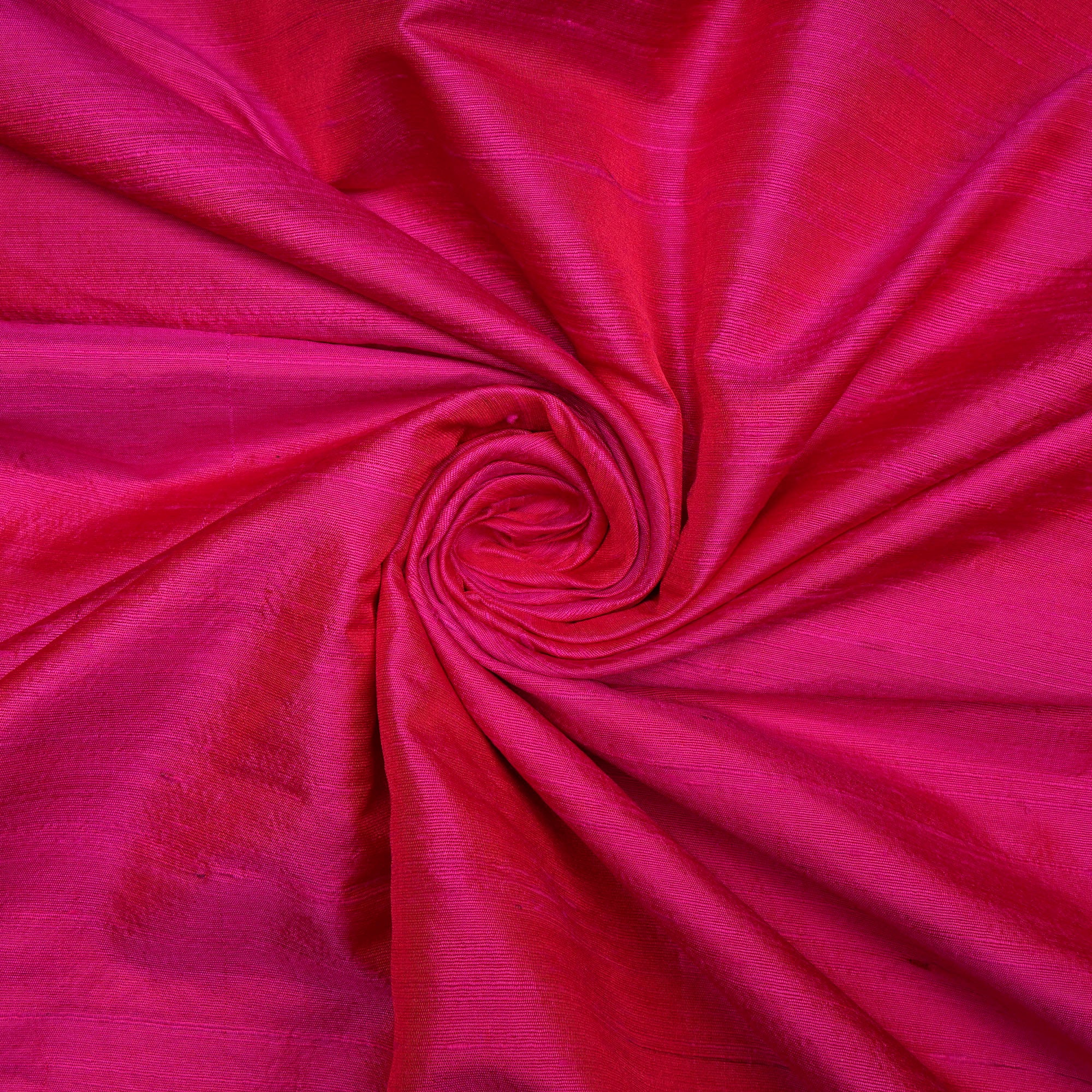 Fuschia Color Blended Dupion Silk Fabric