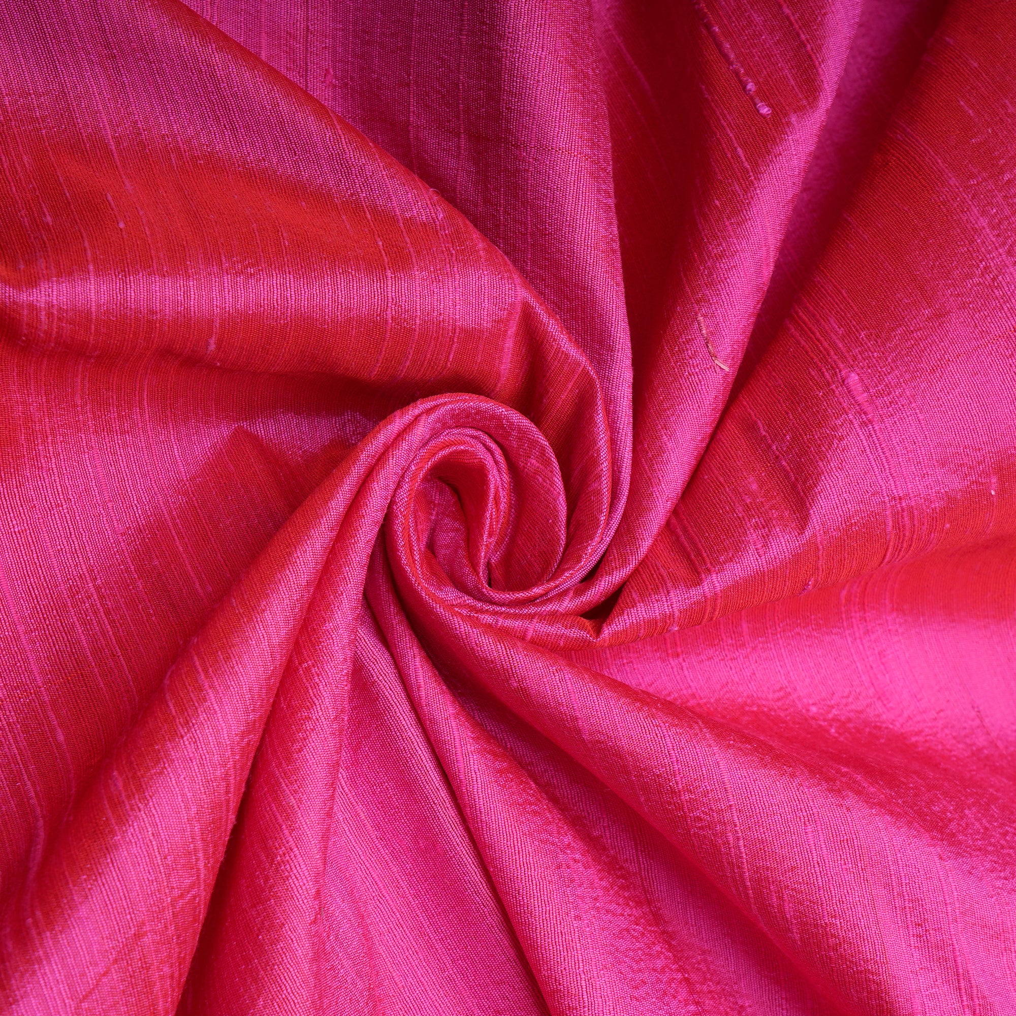 Pink Yarn Dyed Plain Blended Raw Silk Fabric