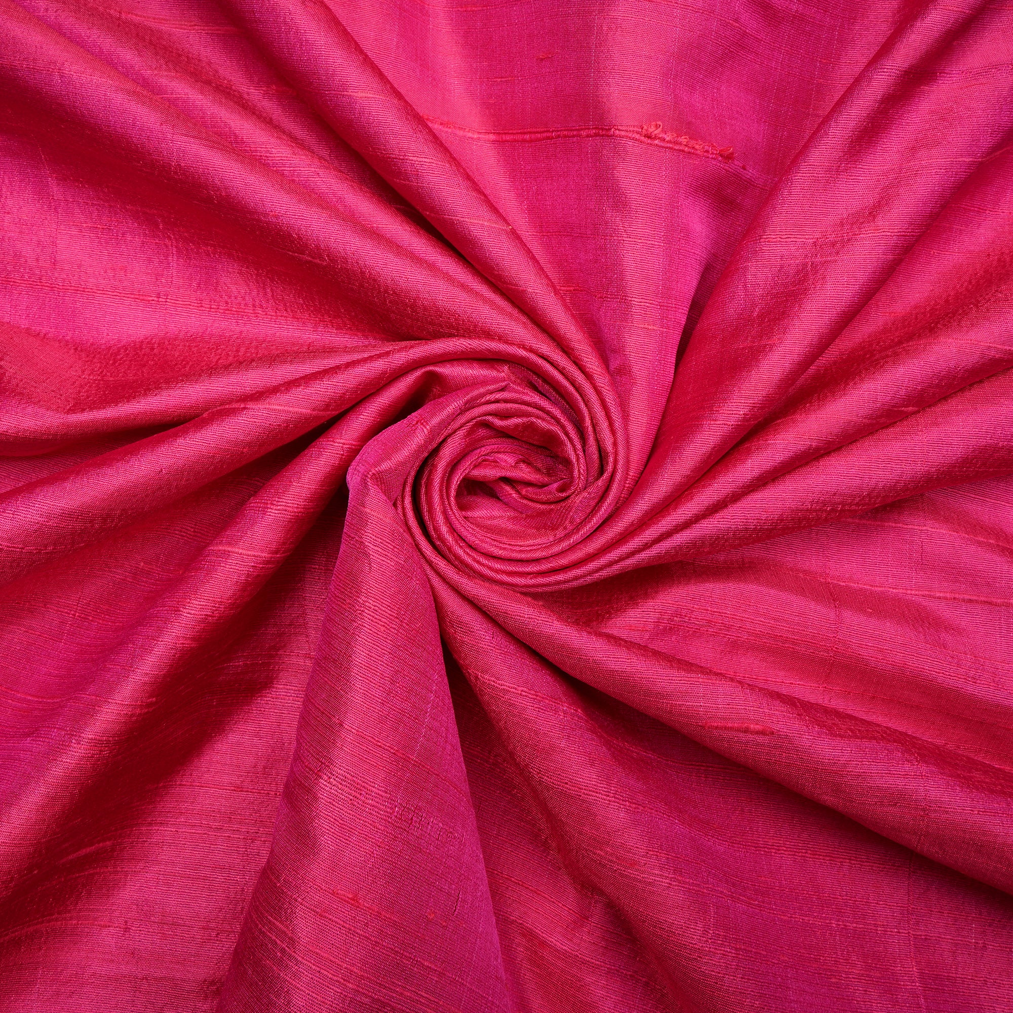 Hot Pink Color Blended Dupion Silk Fabric