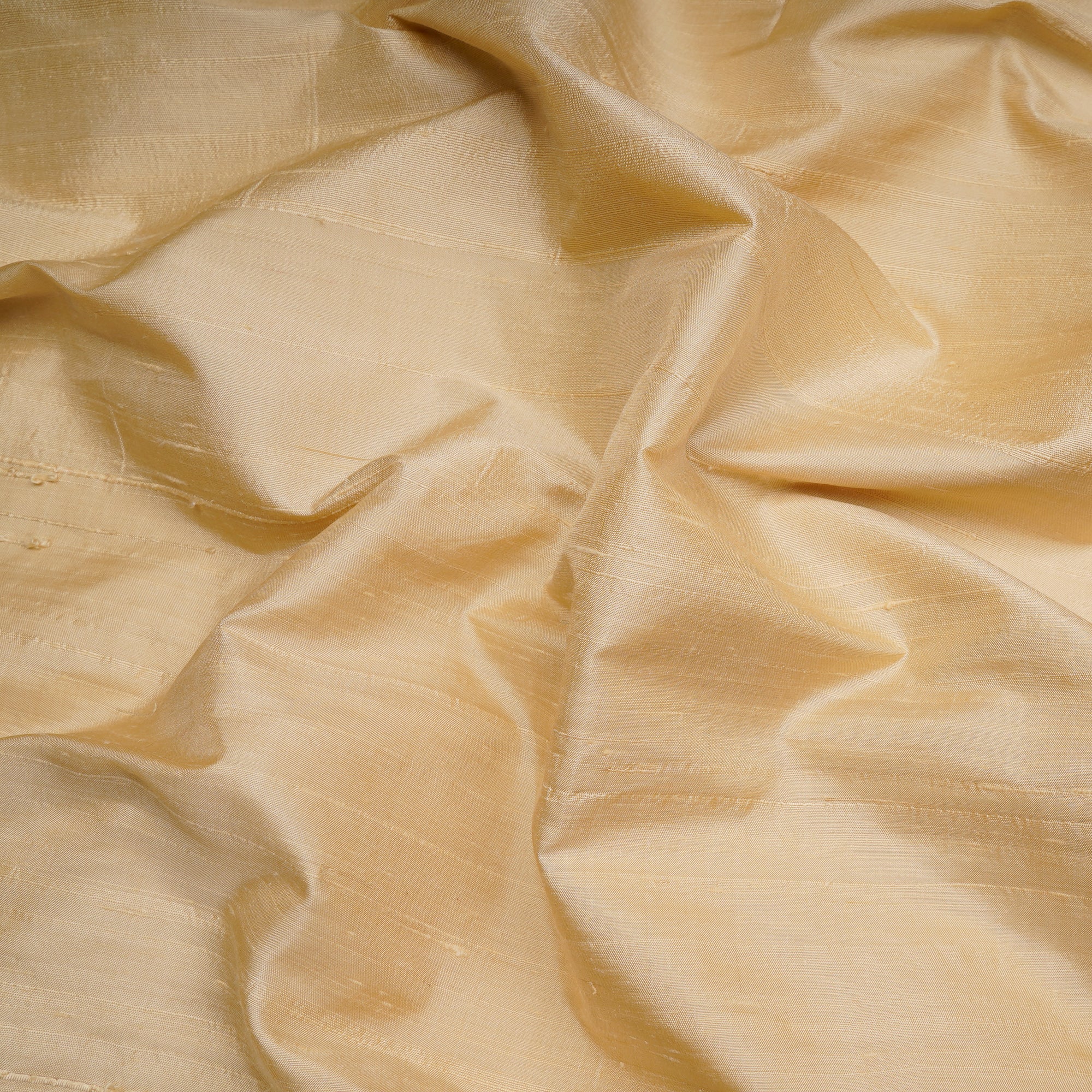 Cream Piece Dyed Blended Plain Raw Silk Fabric