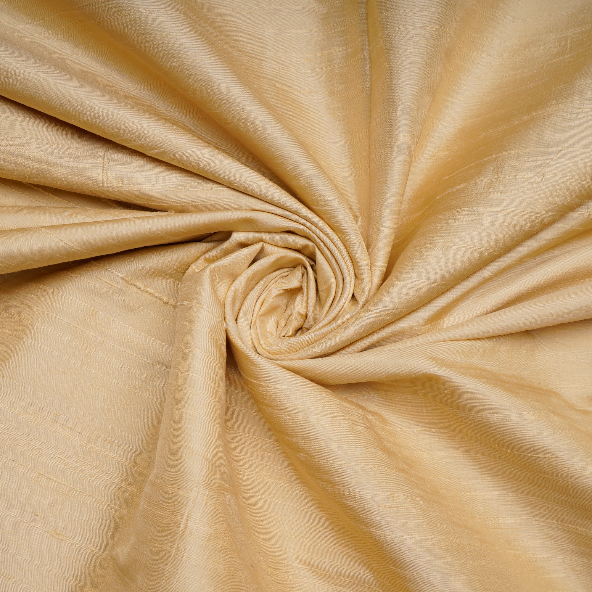 Cream Piece Dyed Blended Plain Raw Silk Fabric