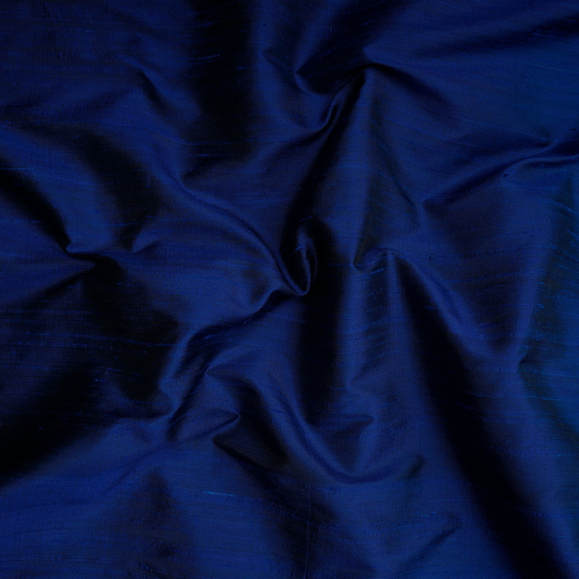 Blue Color Blended Dupion Silk Fabric