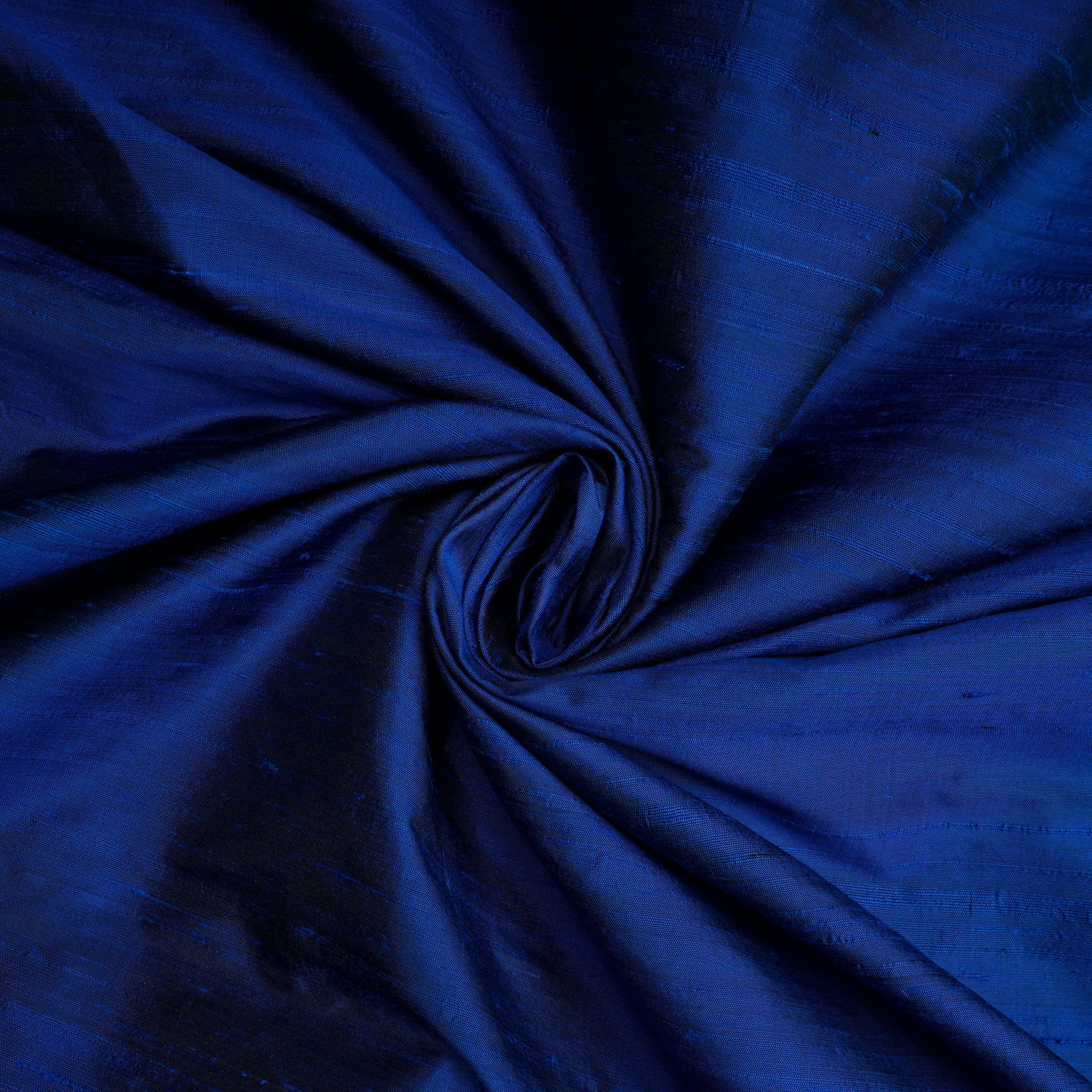 Blue Color Blended Dupion Silk Fabric