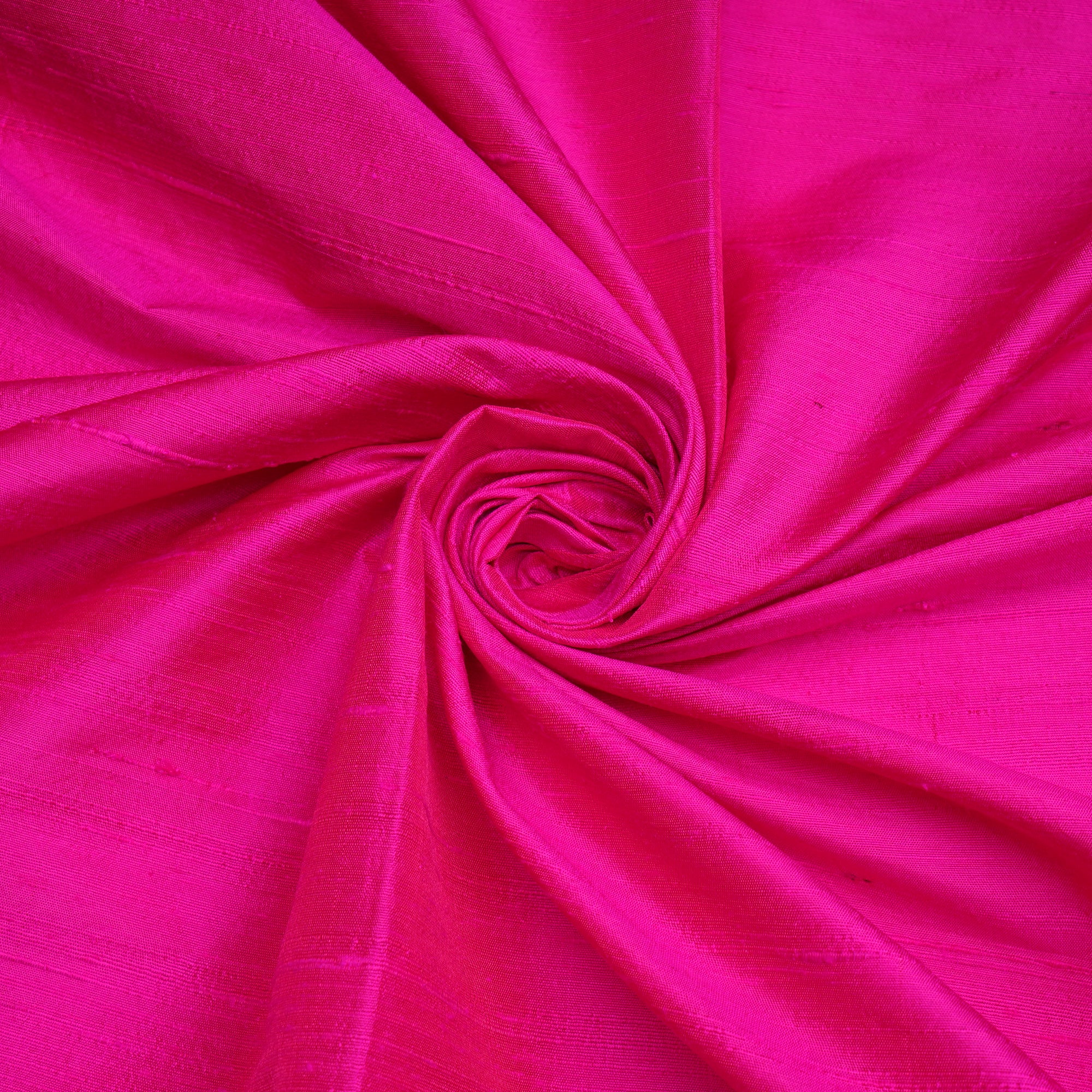 Rani Pink Yarn Dyed 90 GLM Blended Plain Raw Silk Fabric