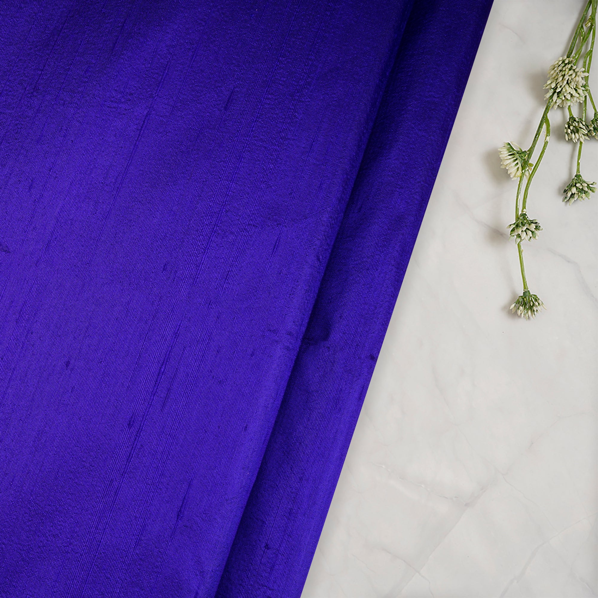 Purple Color Blended Dupion Silk Fabric