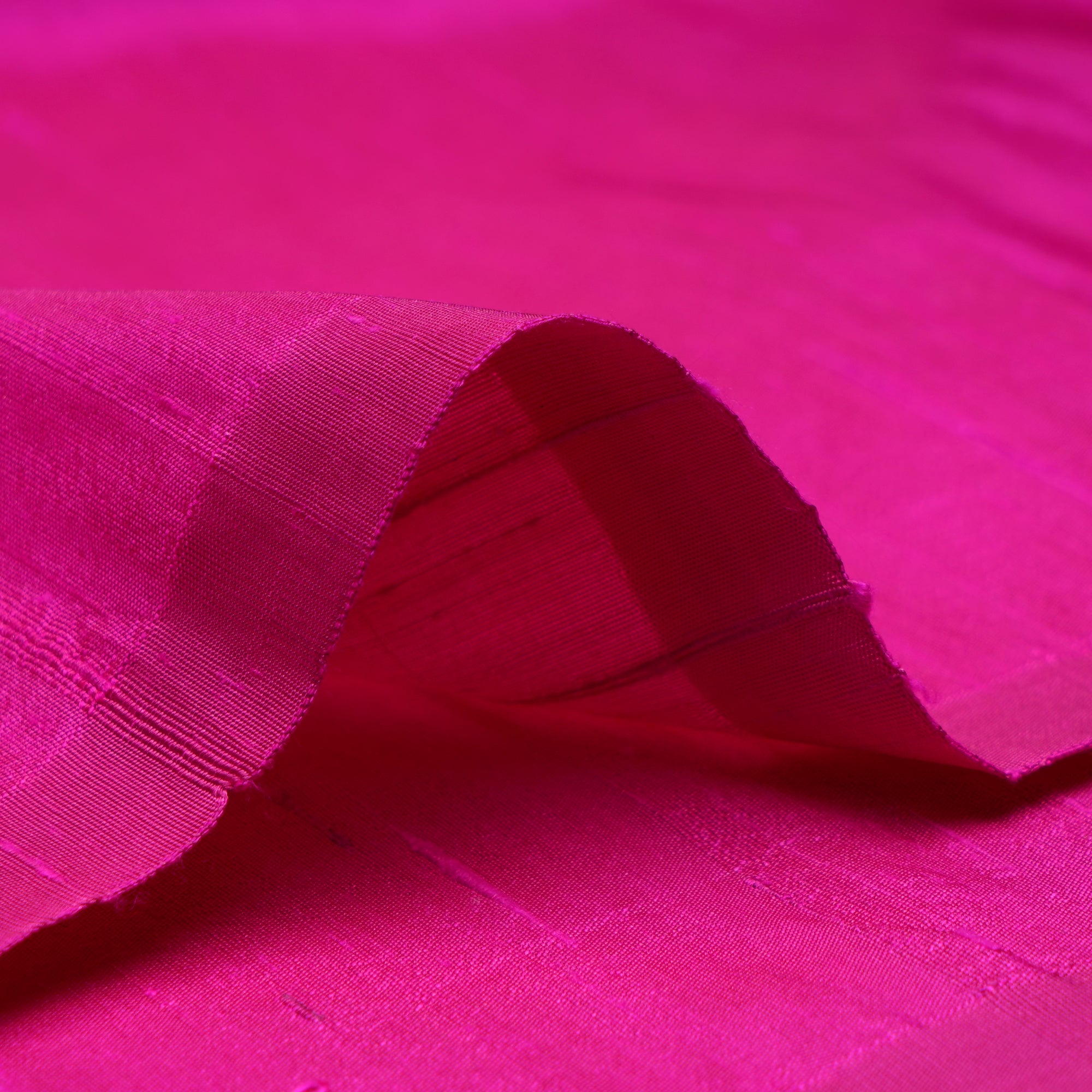 Magenta Color Blended Dupion Silk Fabric