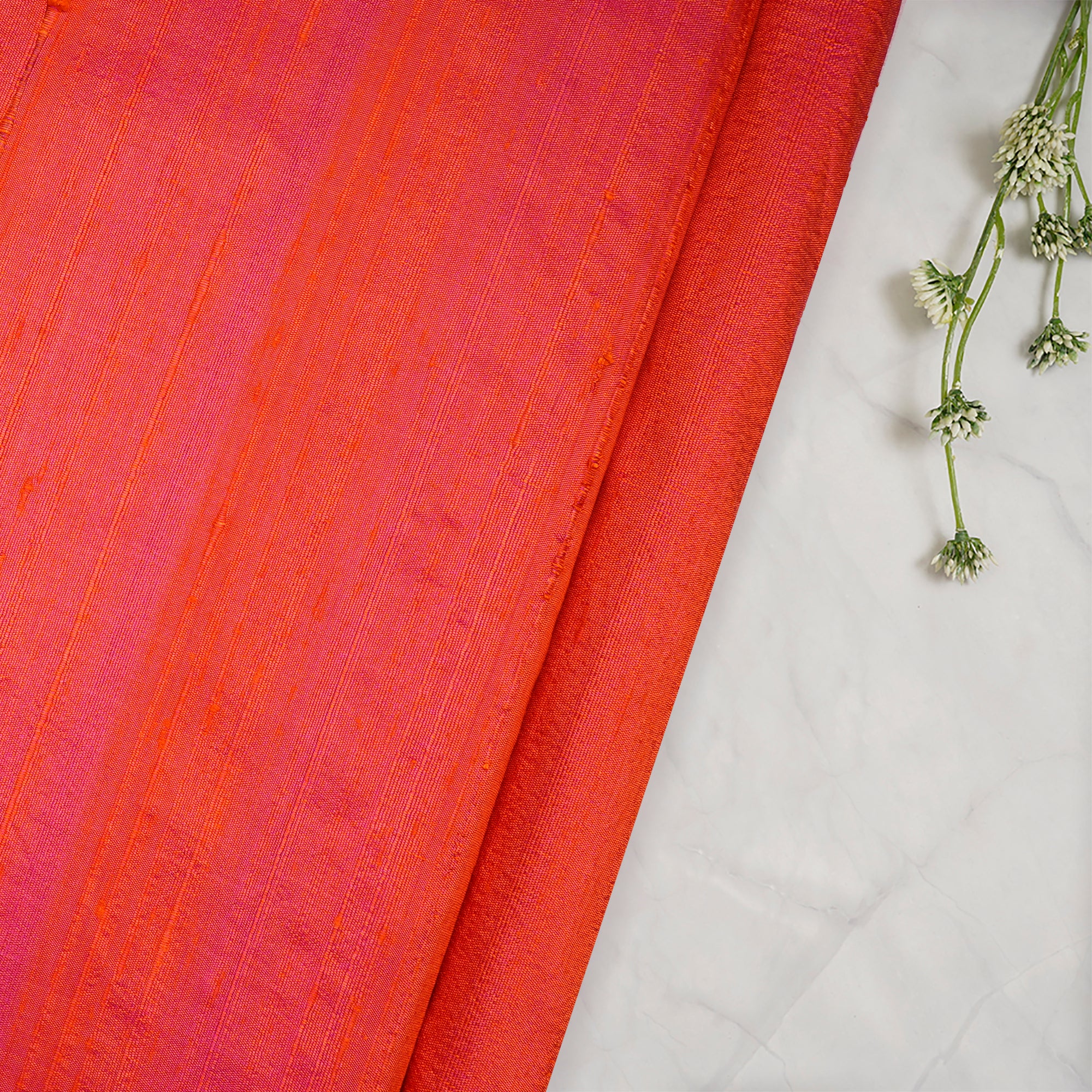 Pink Dyed Dupion (Raw) Silk Fabric