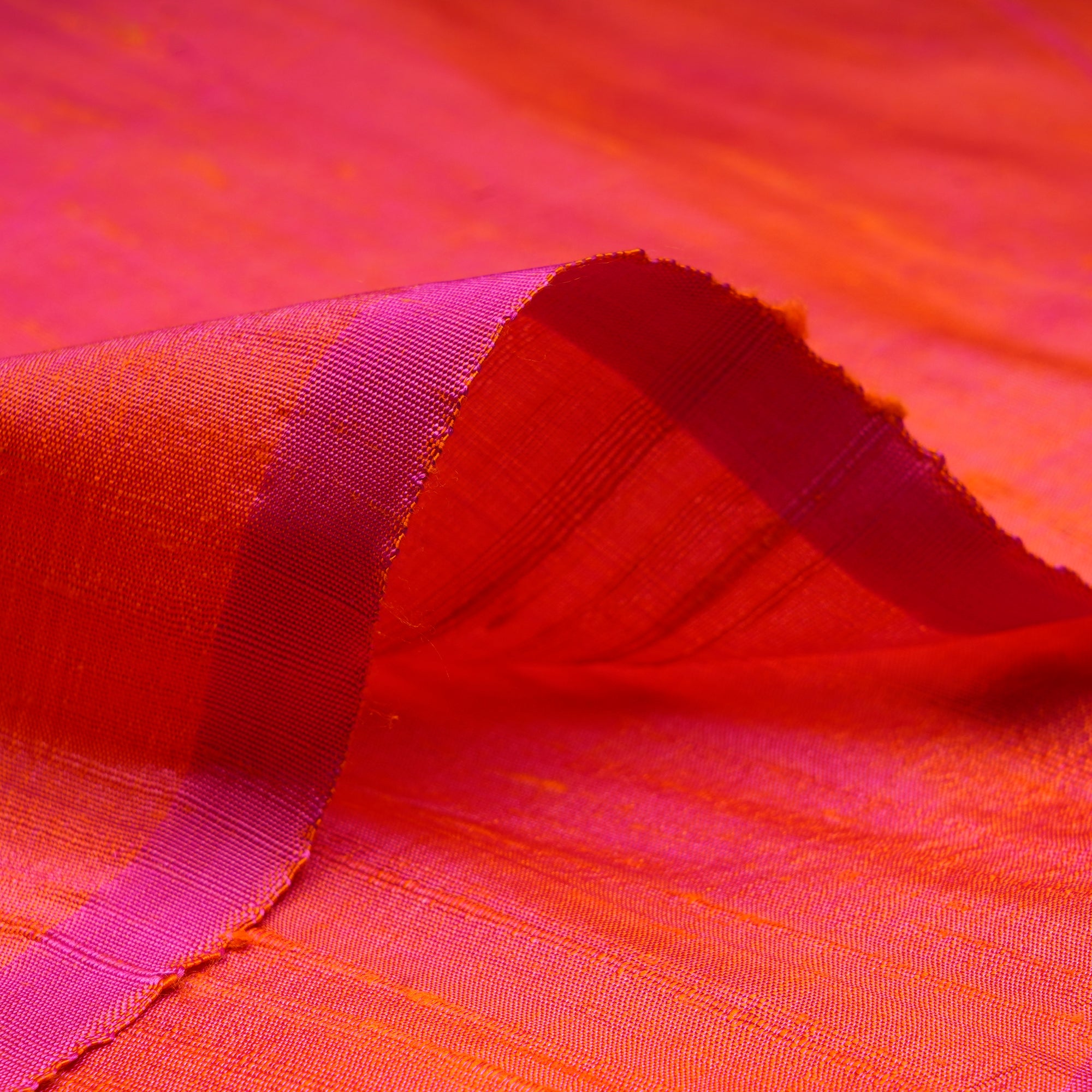 Pink Dyed Dupion (Raw) Silk Fabric