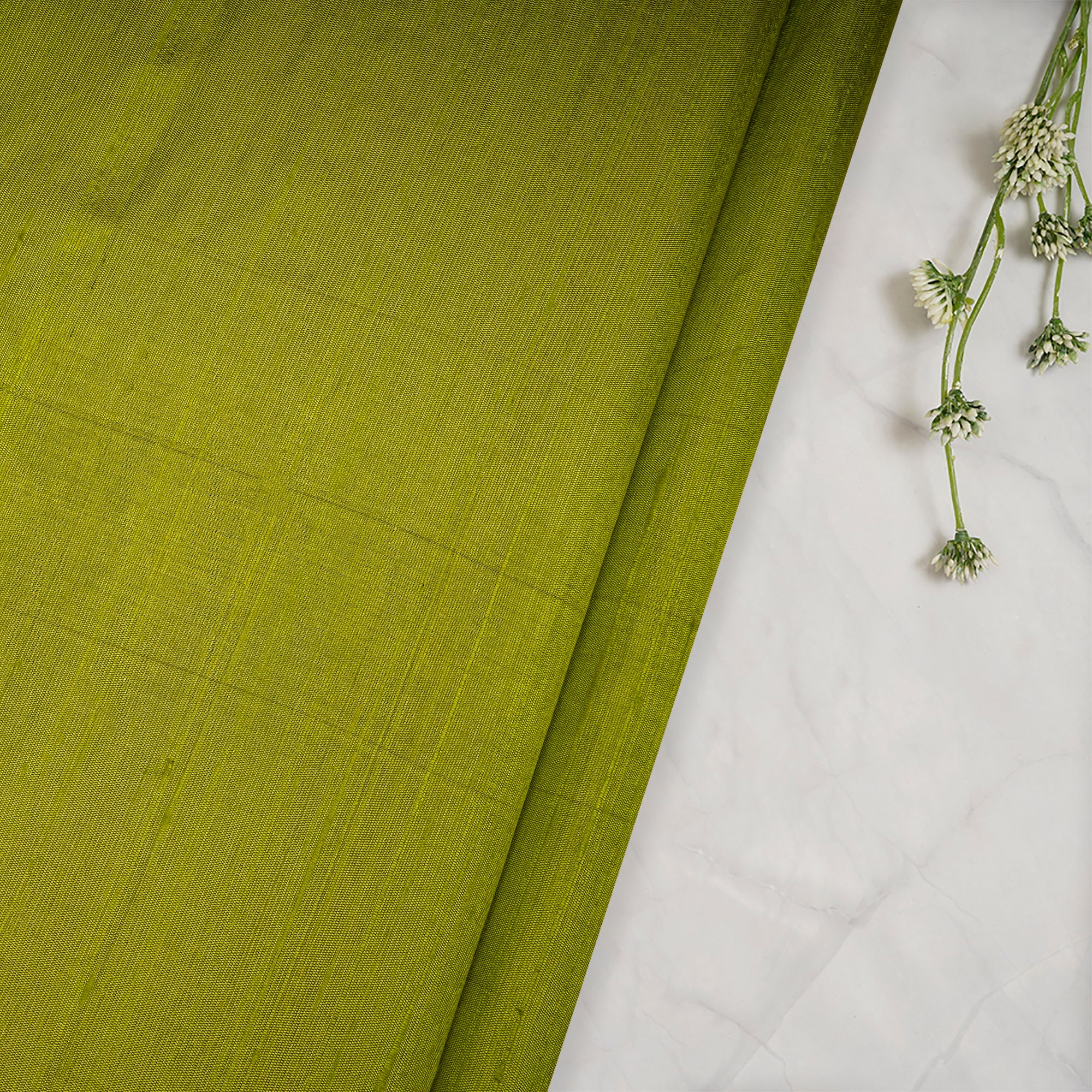 Buy Green Satin Fabric Online In India -  India