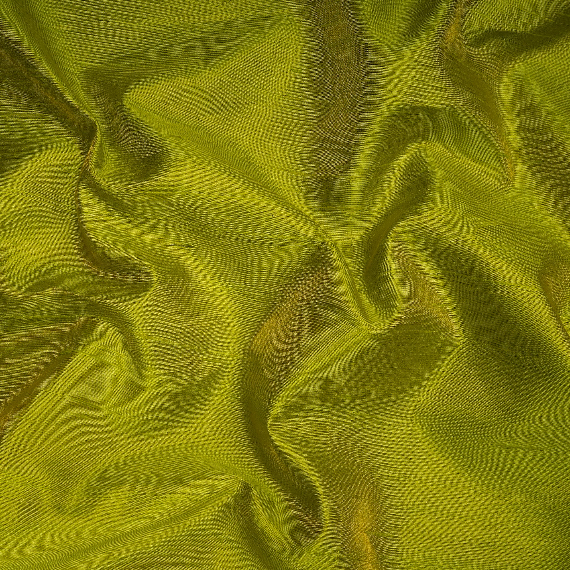 Macaw Green Dyed Dupion Tissue Silk Fabric