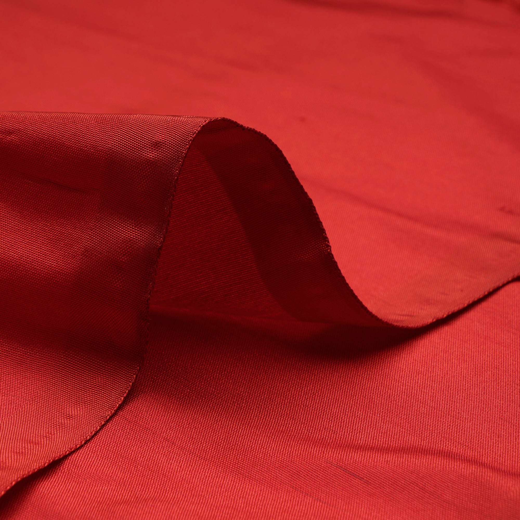 Red Color Dupion Silk Fabric