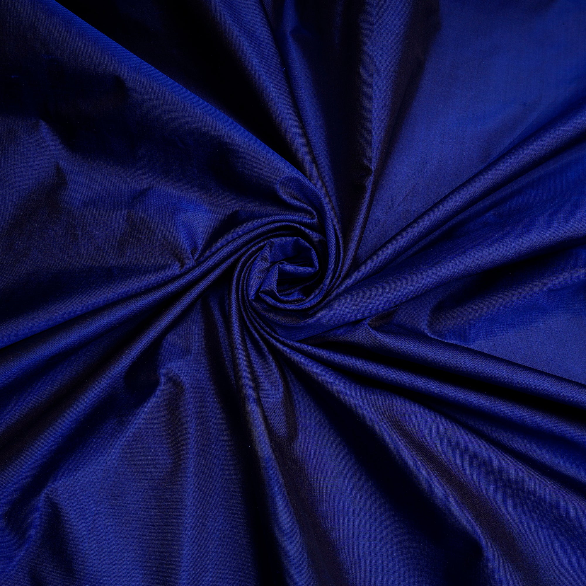 Deep Blue Dyed Plain Bangalore Silk Fabric