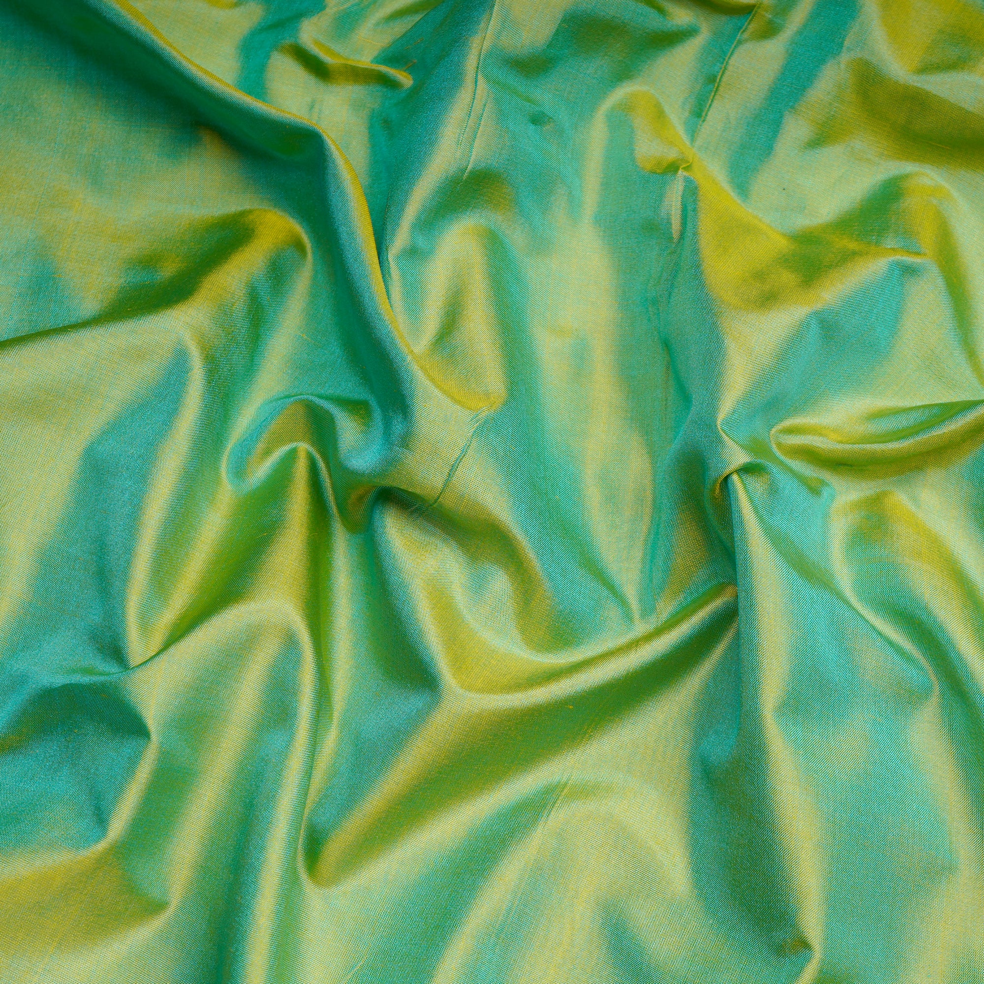 Paradise Green Dyed Plain Bangalore Silk Fabric