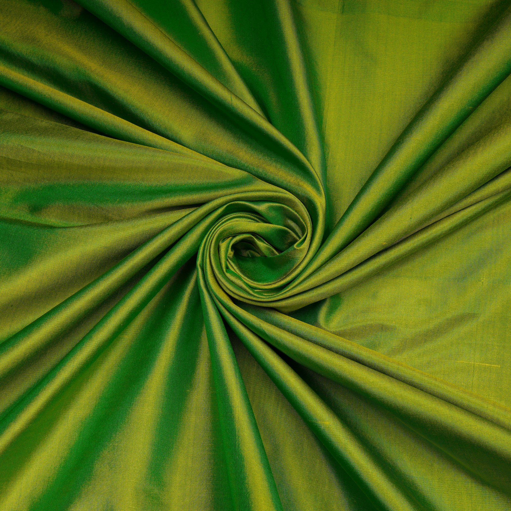 Green Plain Bangalore Silk Fabric