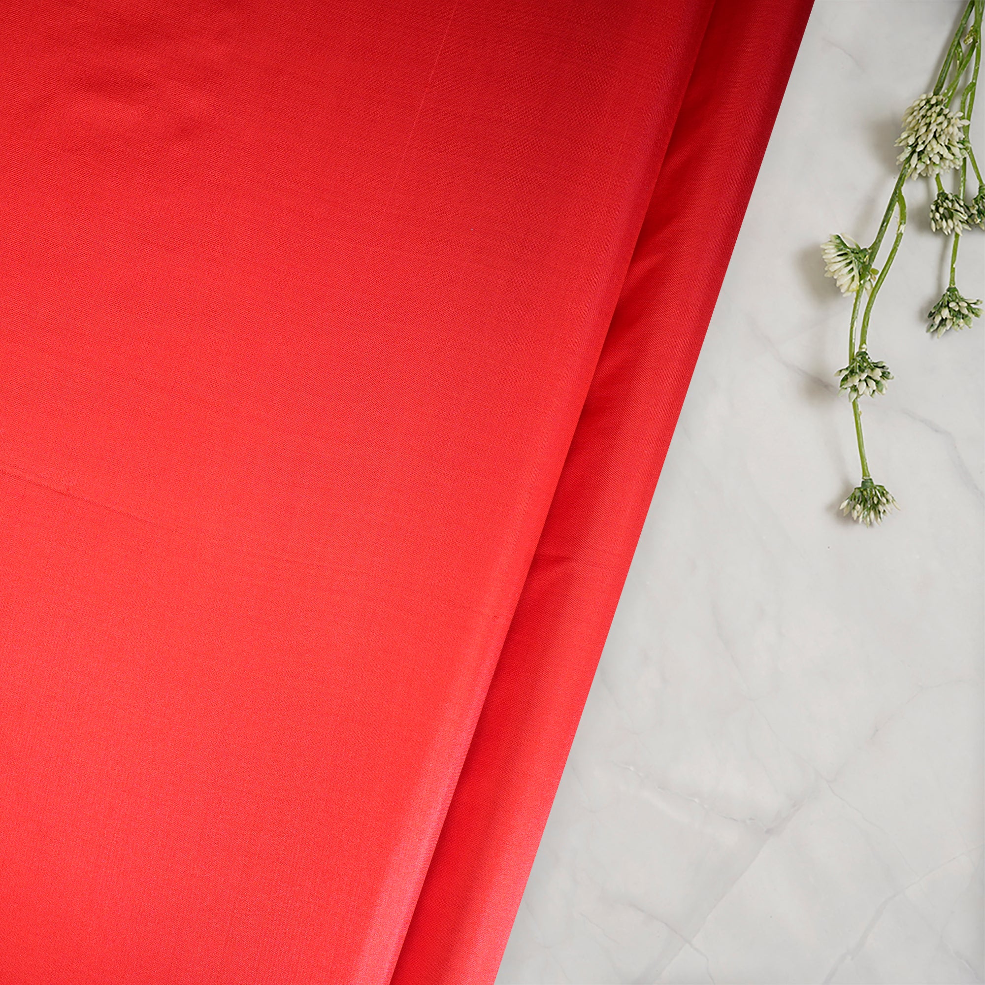 Red Color Bangalore Silk Fabric