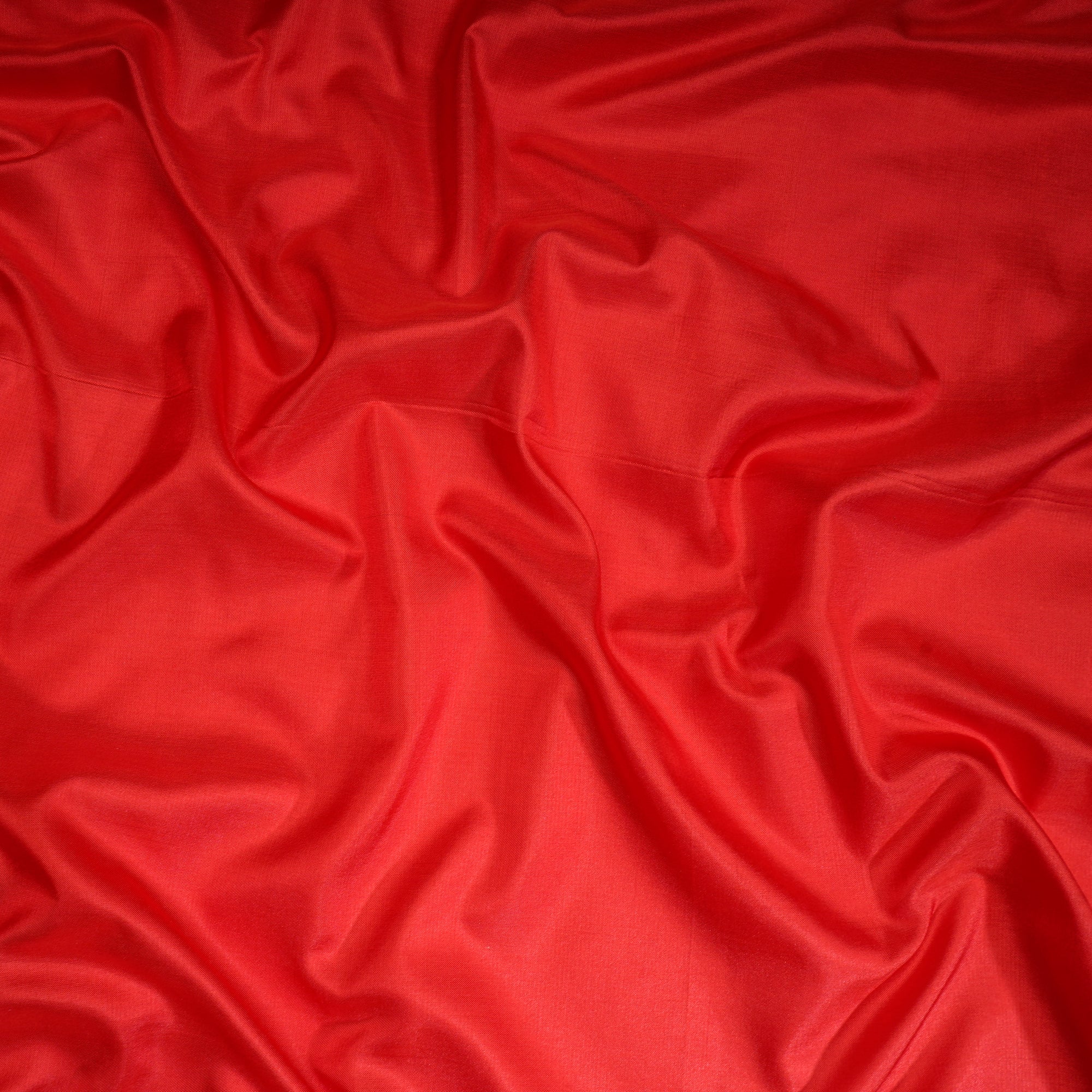 Red Color Bangalore Silk Fabric