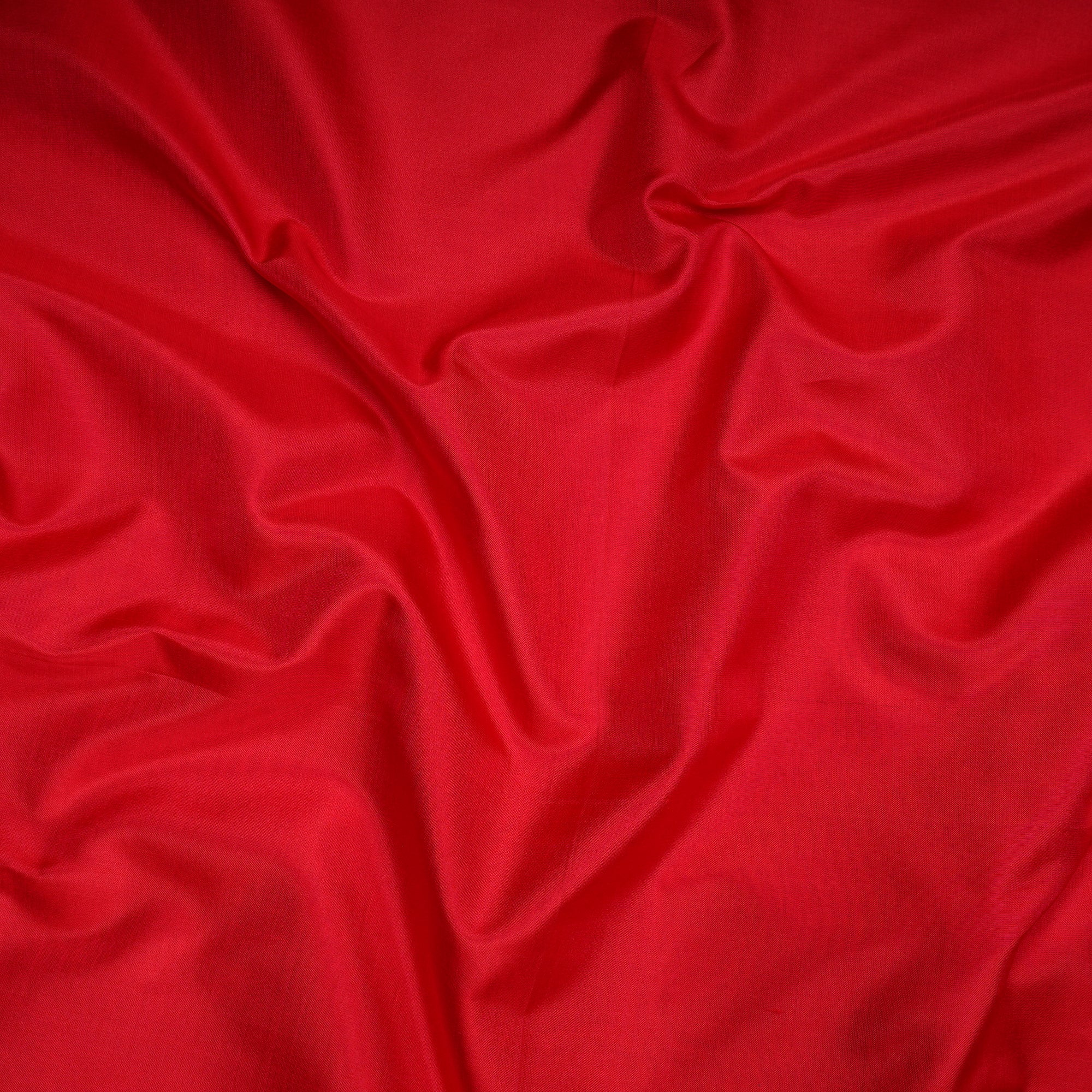 Cherry Red Dyed Plain Bangalore Silk Fabric