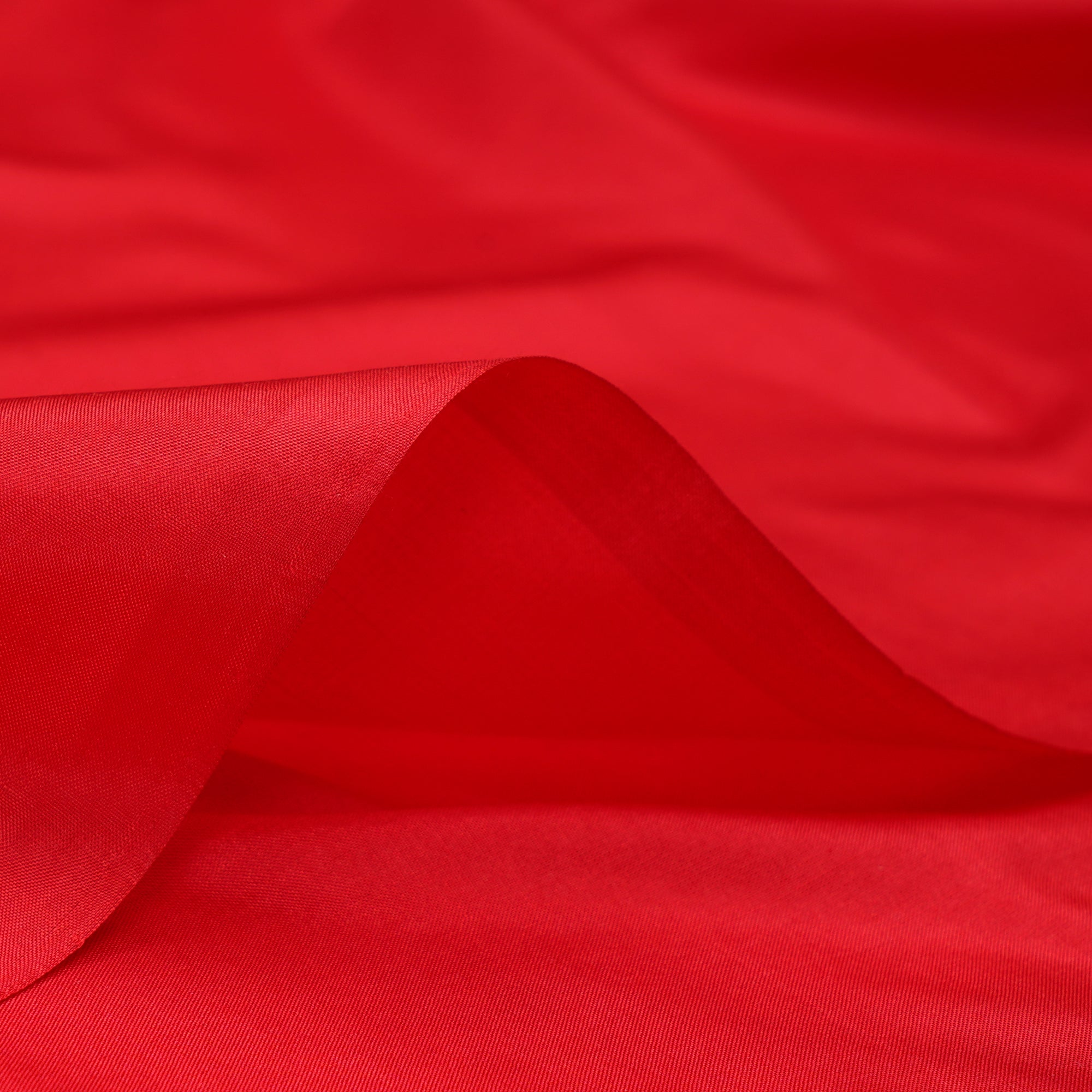 Cherry Red Dyed Plain Bangalore Silk Fabric