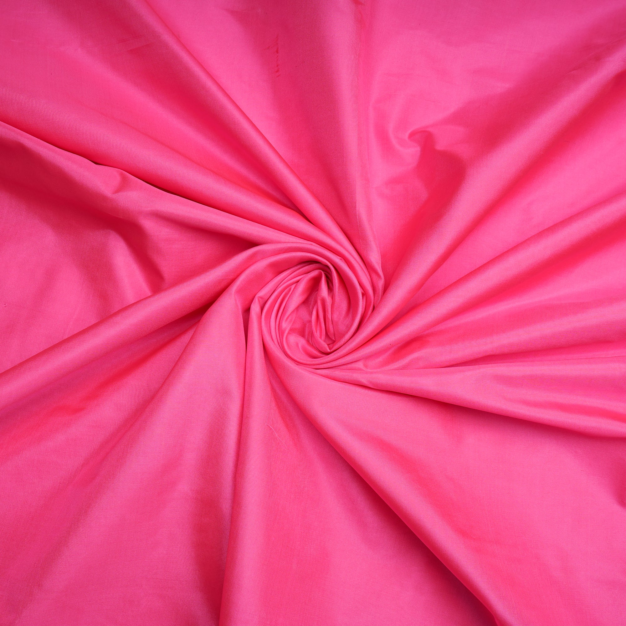 Neon Pink Dyed Plain Bangalore Silk Fabric