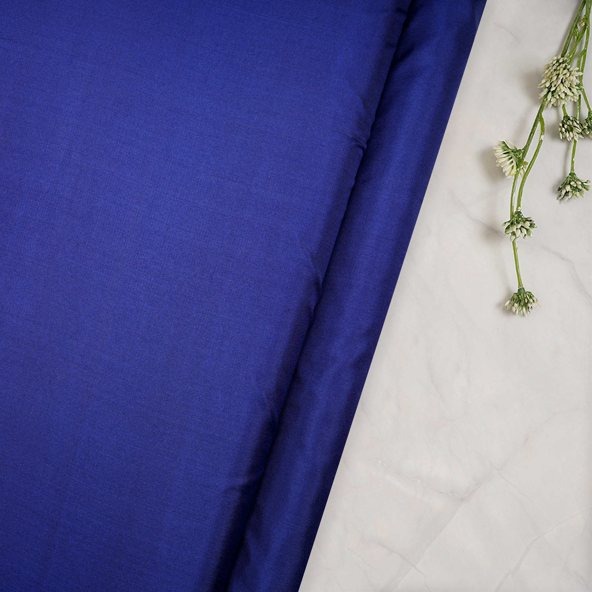 Dark Blue Color Bangalore Silk Fabric